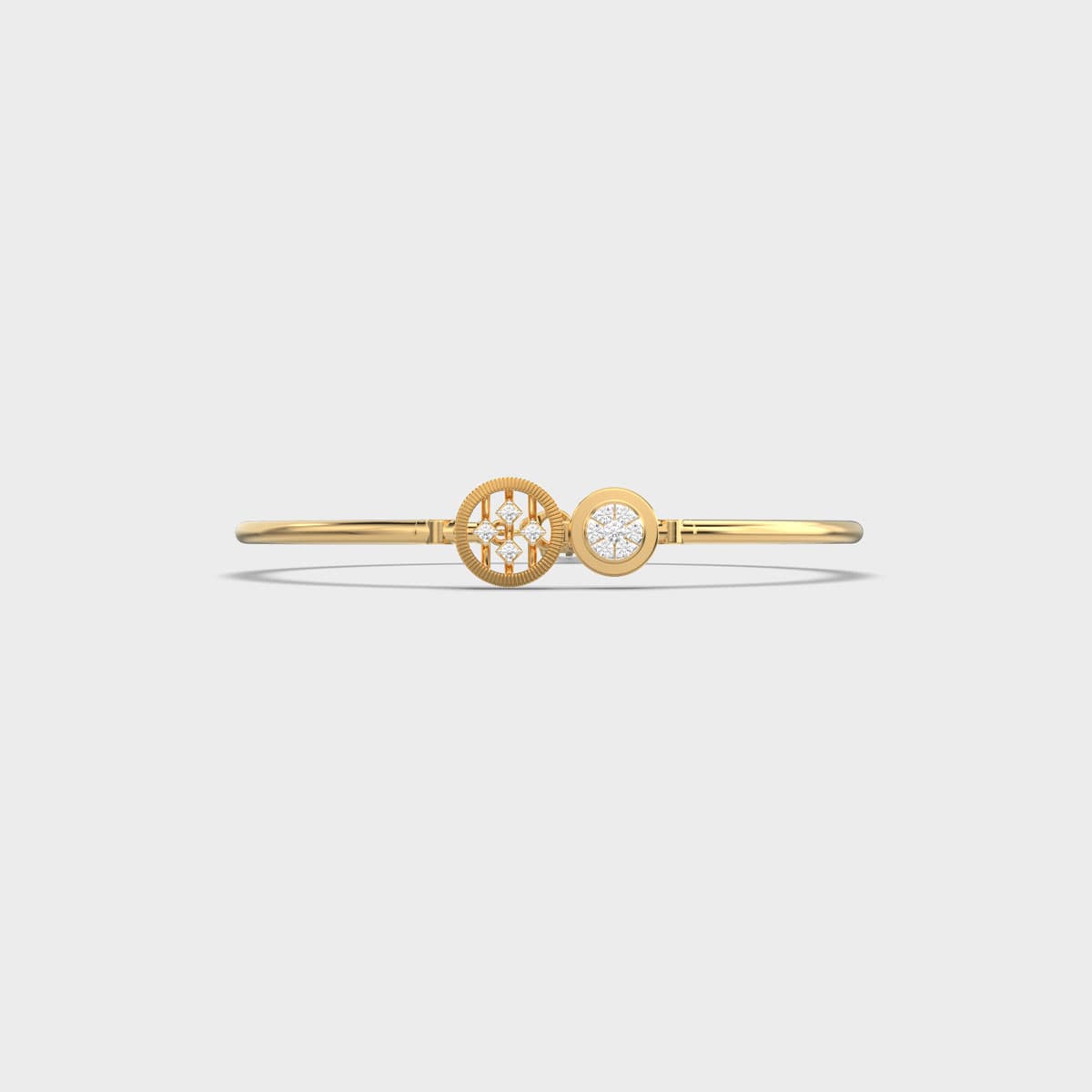 Twin Disc Cluster Frame Diamond Bracelet