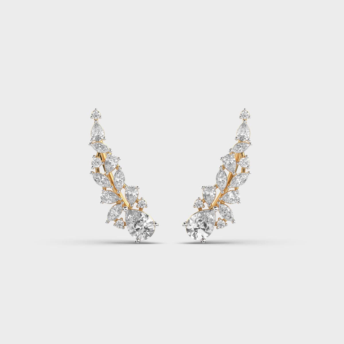 Cascading Petal Dimaond Ear Crawler