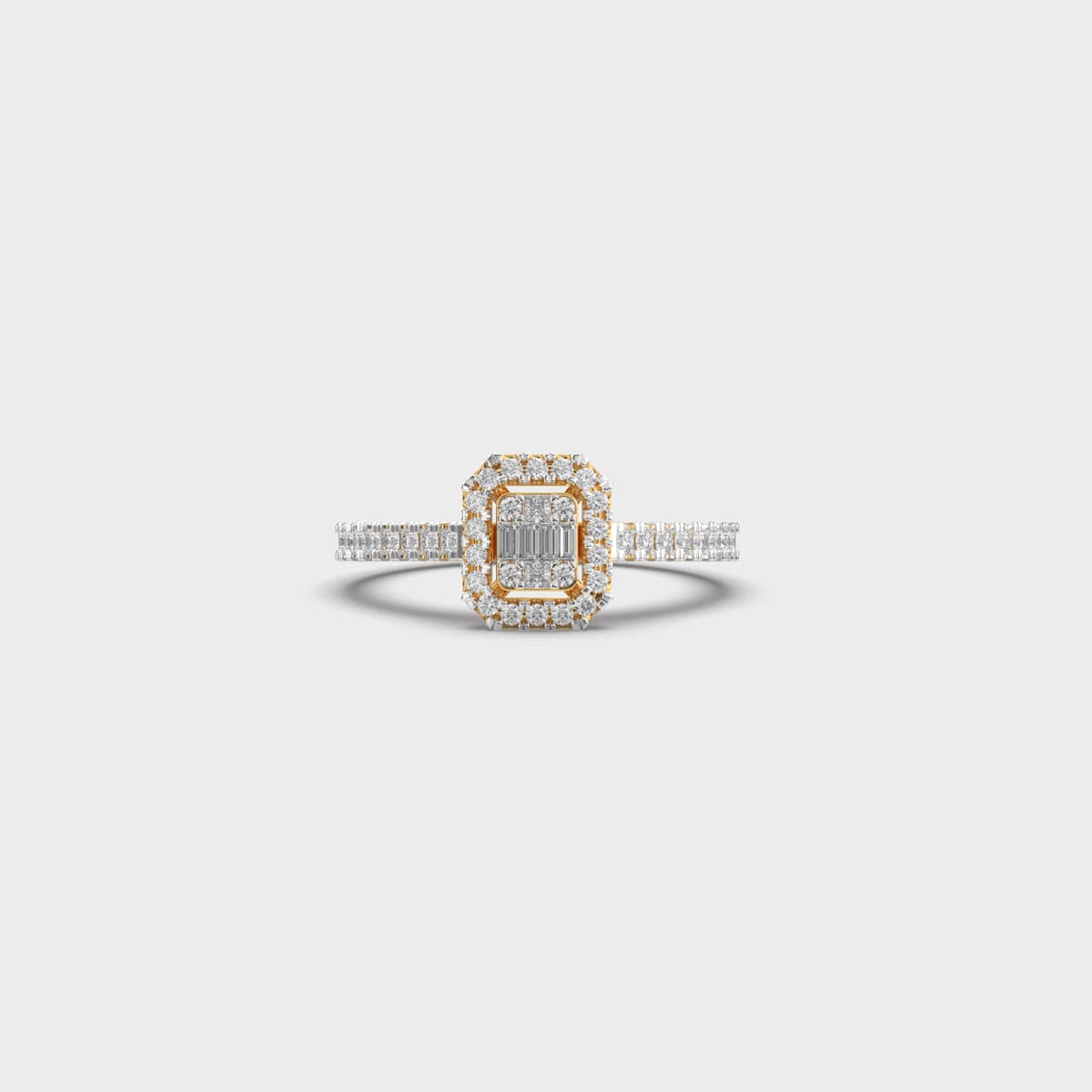 Starlit Octagon Baguette Diamond Ring
