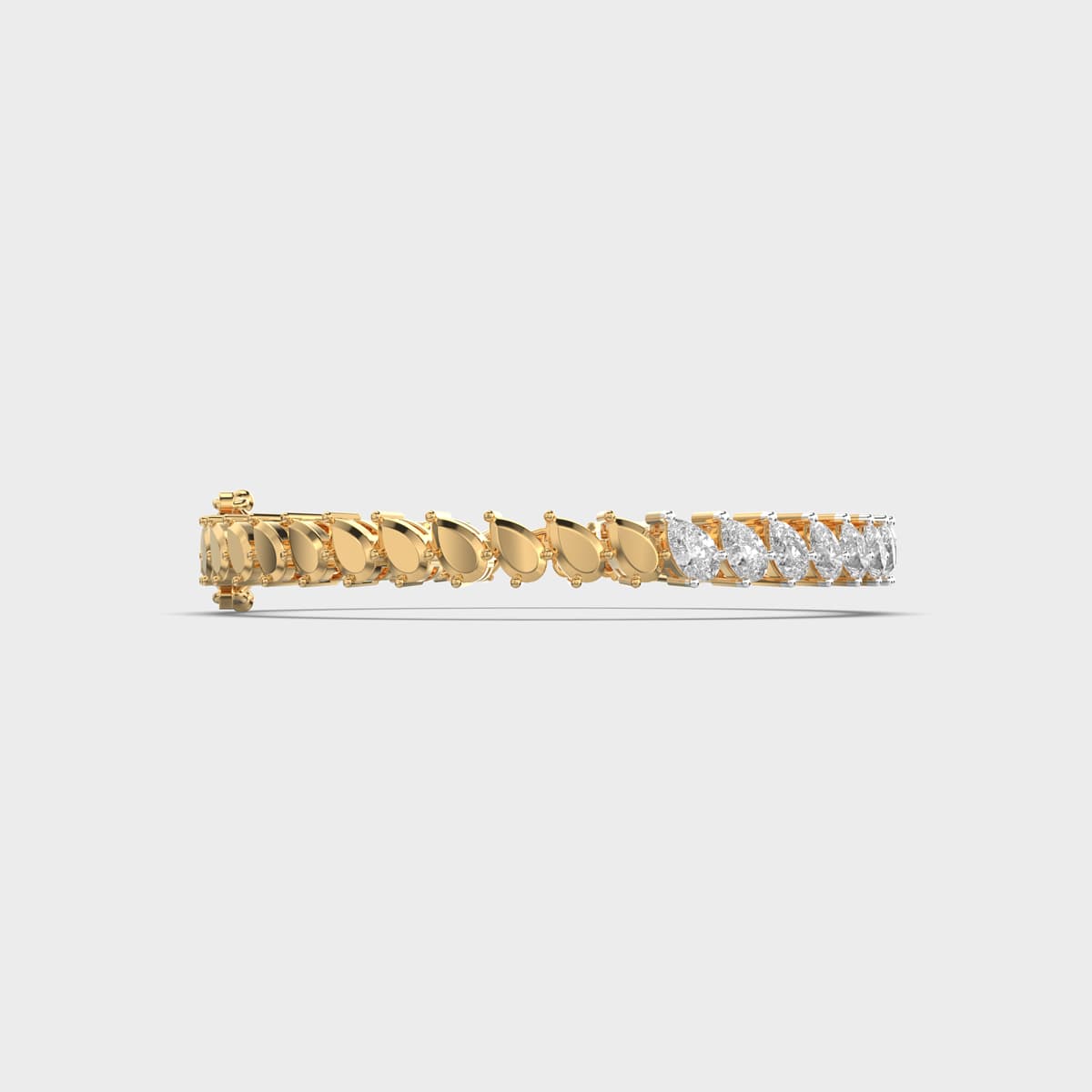 Cascading Pear Diamond Tennis Bracelet