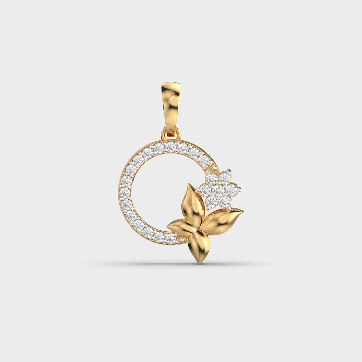 Blossomtrail Butterfly Diamond Pendant (Without Chain)