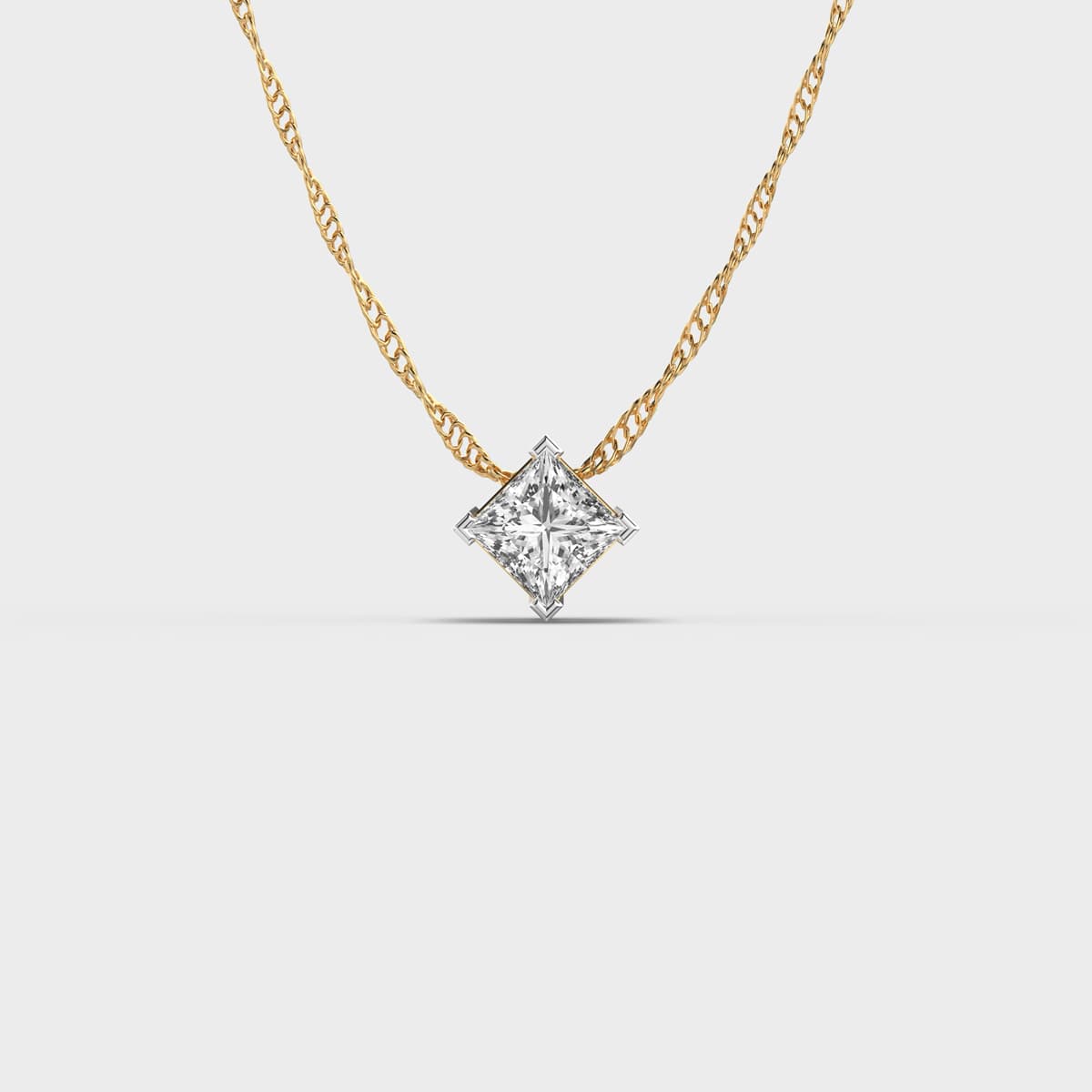 Pretty Princess Diamond Pendant (With Chain)