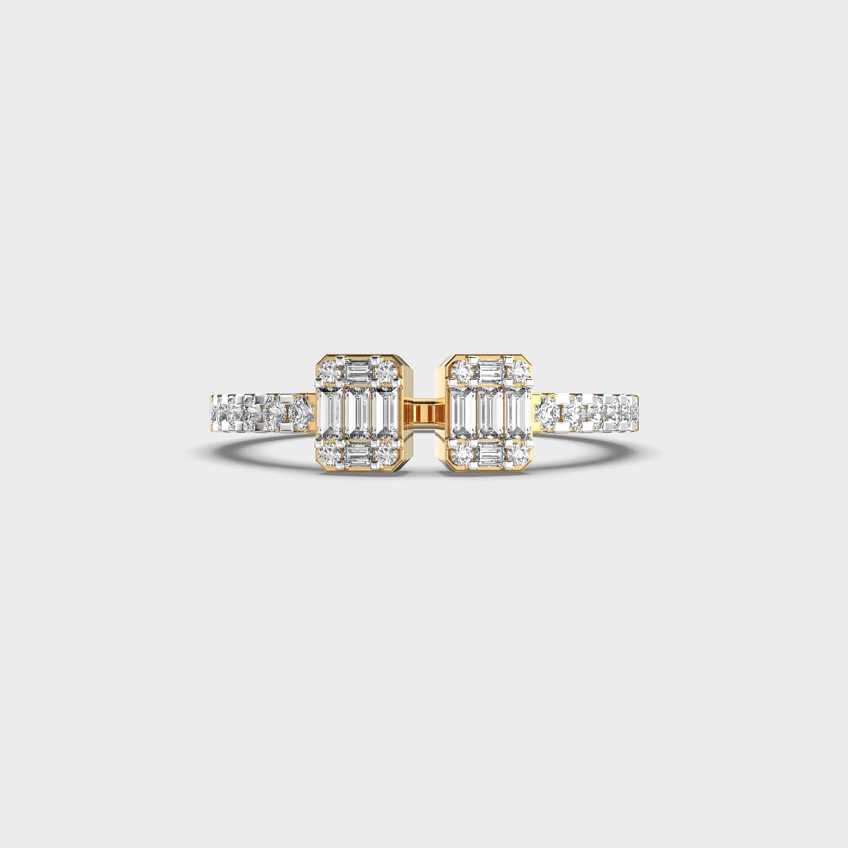 Regal Solitaire Buckles Diamond Ring