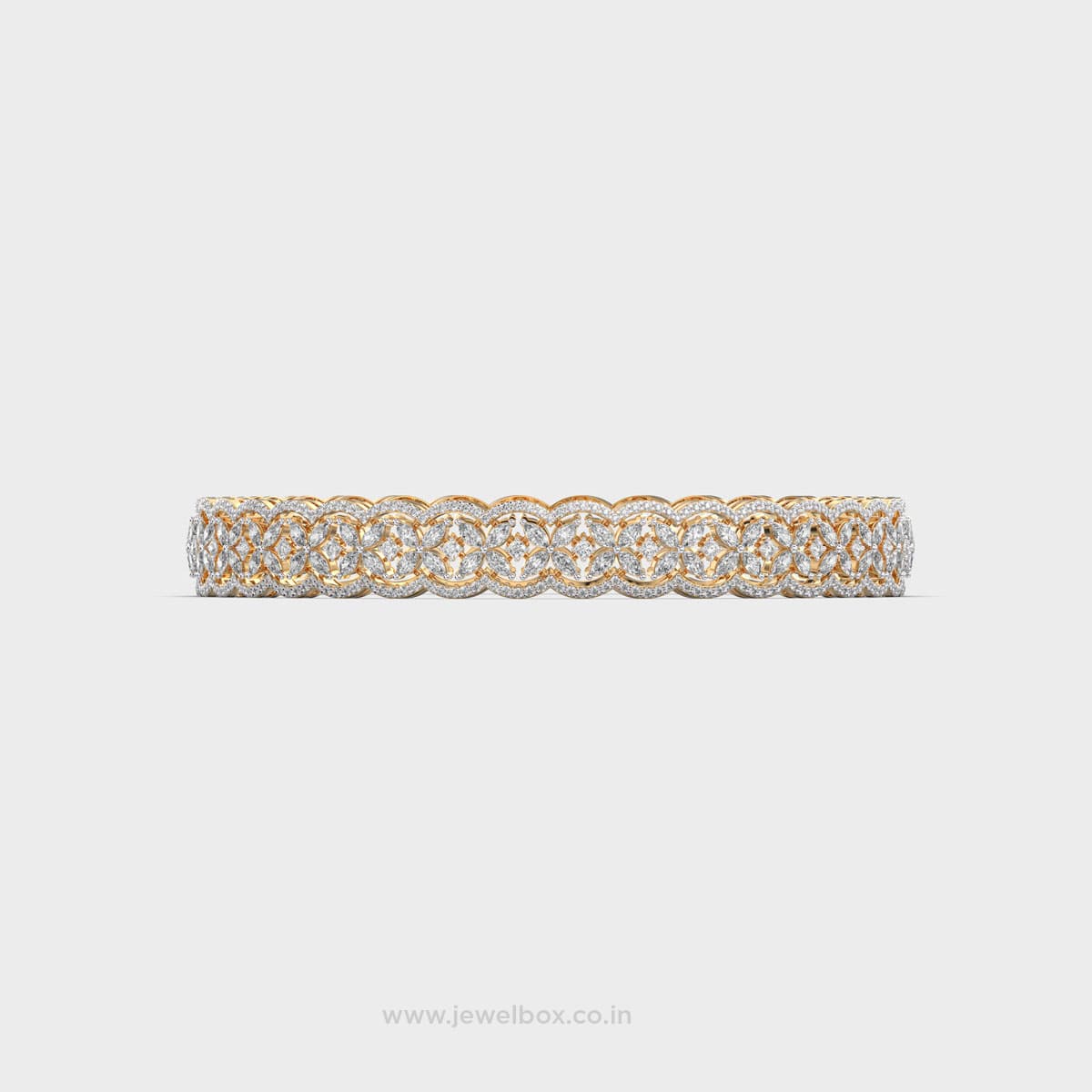 Lock and Key Setting Diamond Bangle