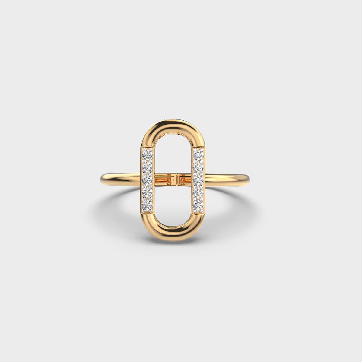 Peaceful Aura Zen Diamond Ring