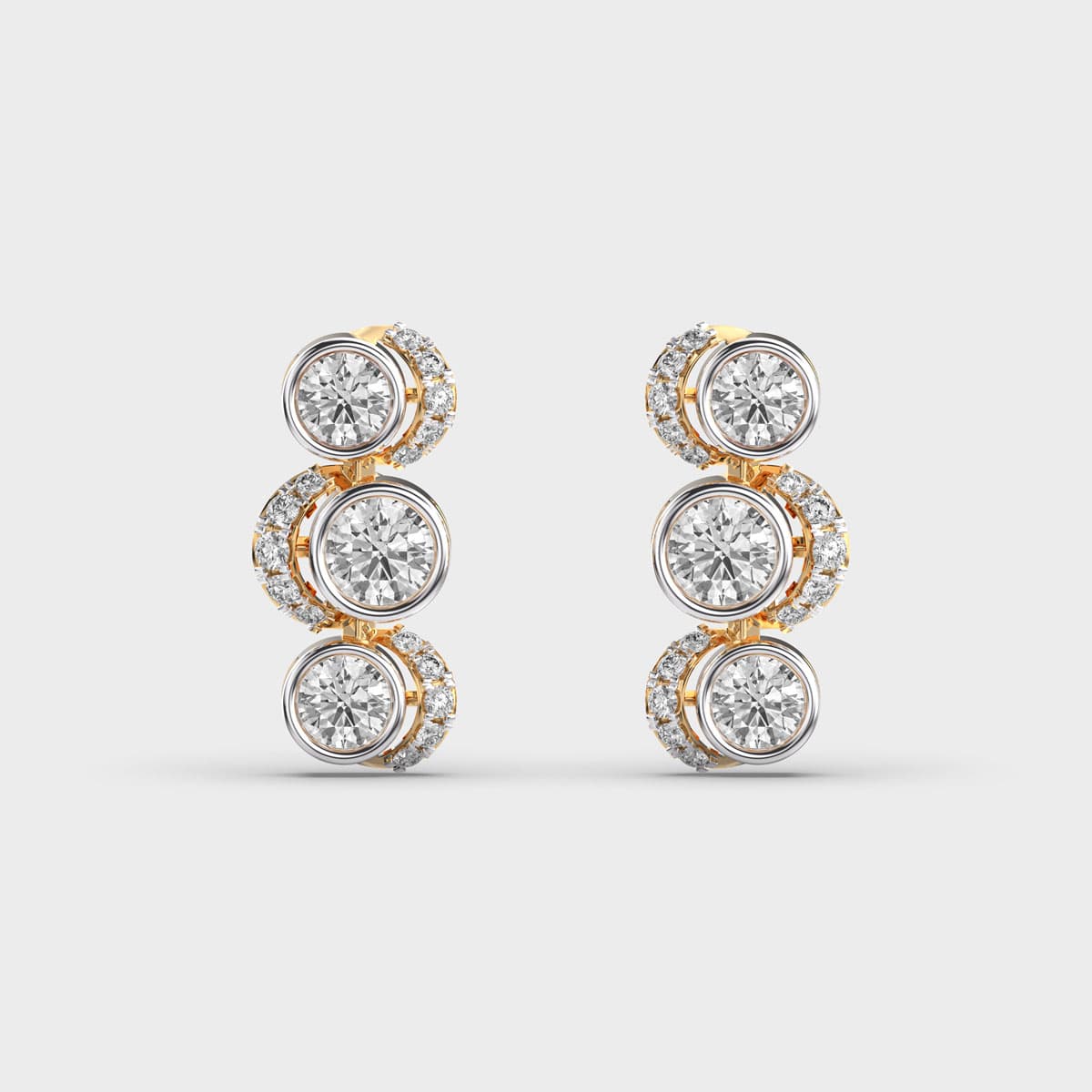 Twilight Moon Crescent Diamond Danglers