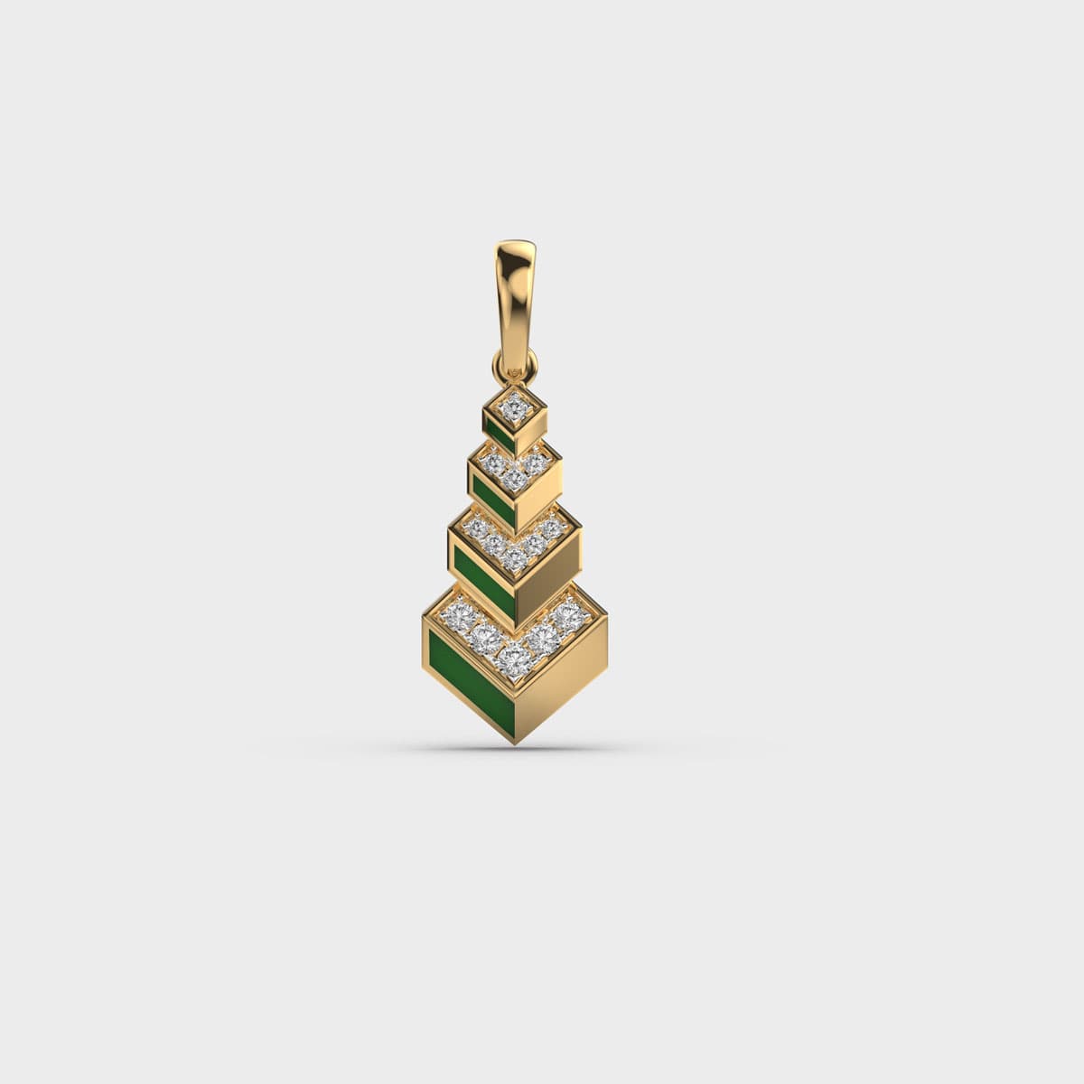 Cluster Diamond Pendant (Without Chain)