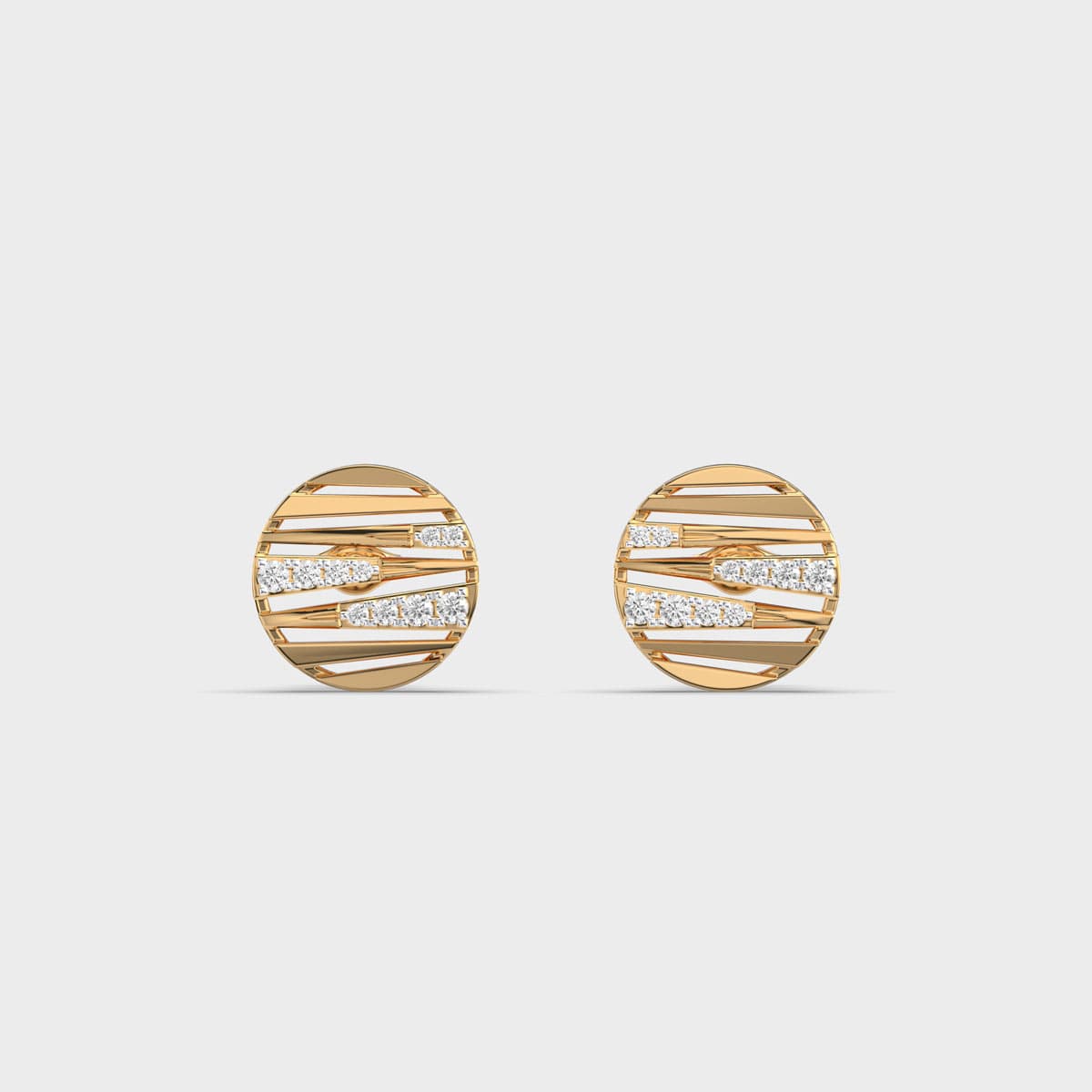 Circa Round Diamond Encrusted Earstuds