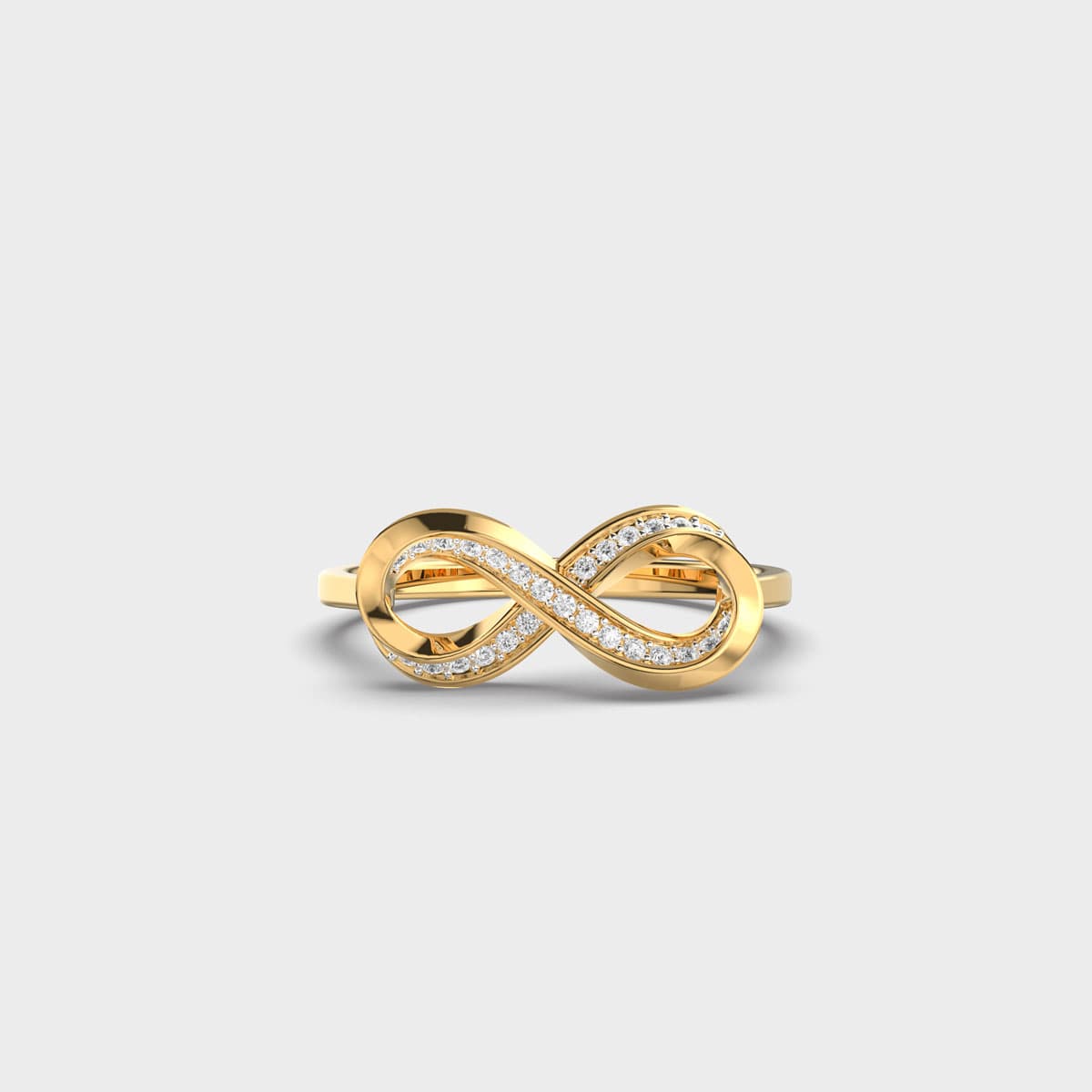 Infinity Ribbon Band Diamond Ring