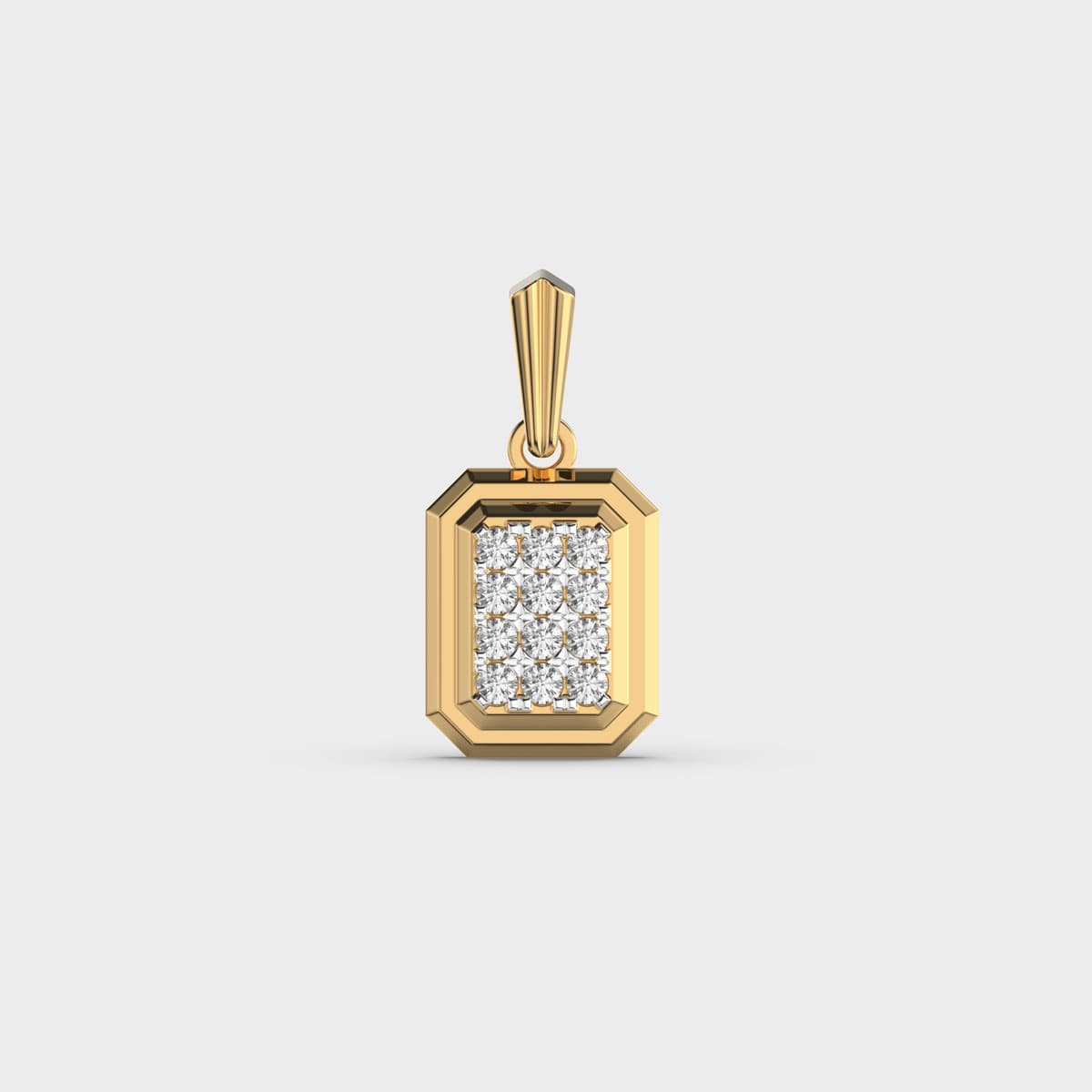 Dainty Octagonal Diamond Pendant (Without Chain) 