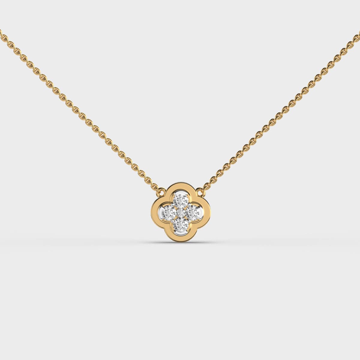 Small Celt Knot Diamond Pendant (With Chain)