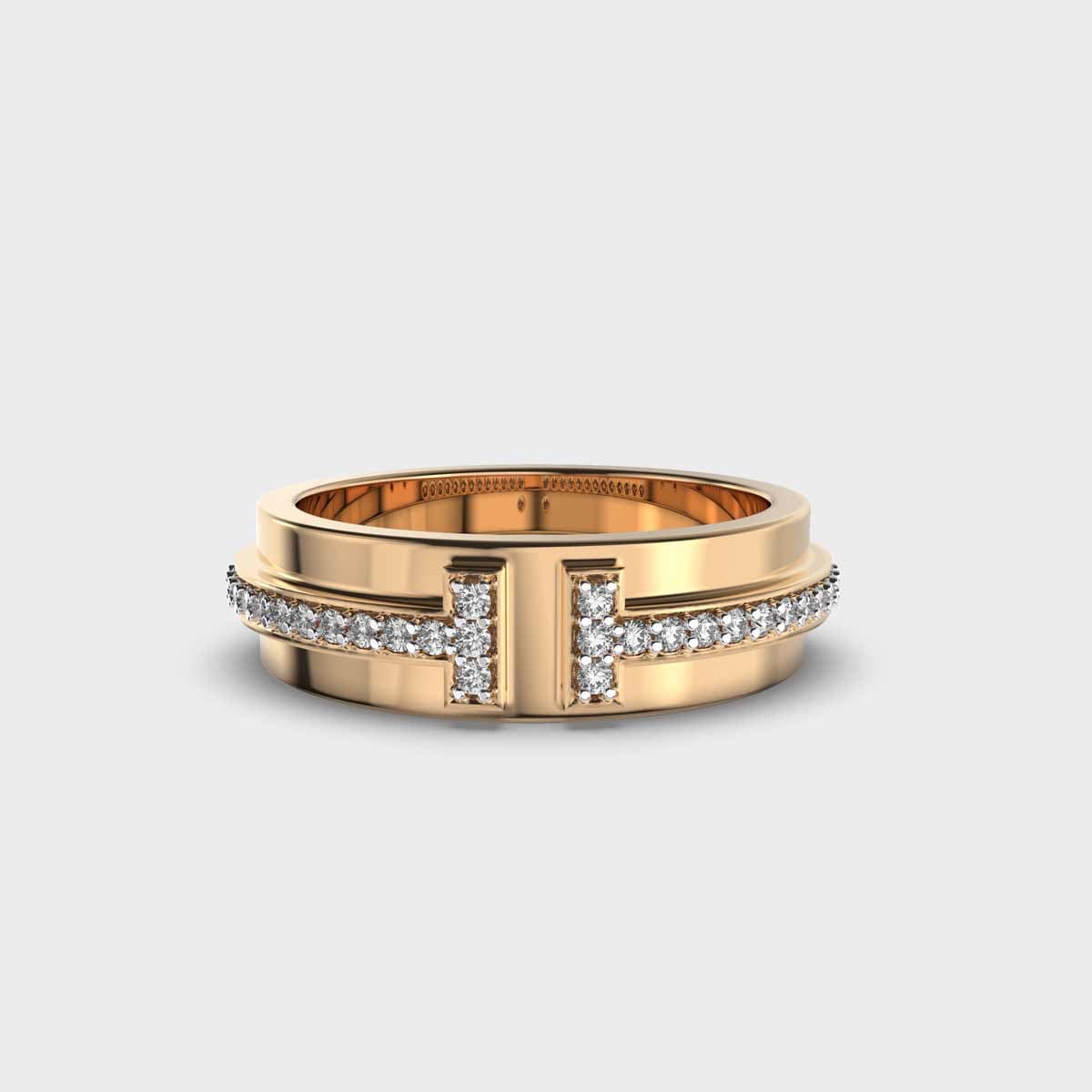Sleek Pride Diamond Band Ring For Men
