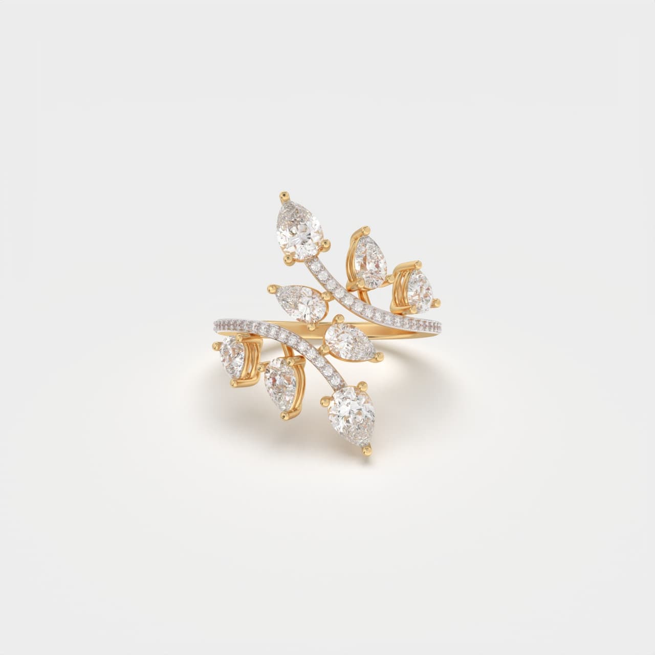 Ferns And Petals Diamond Ring
