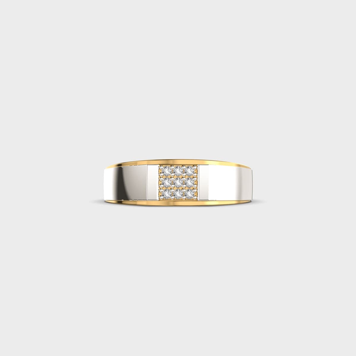 Arvello Three Line Diamond Band For Men