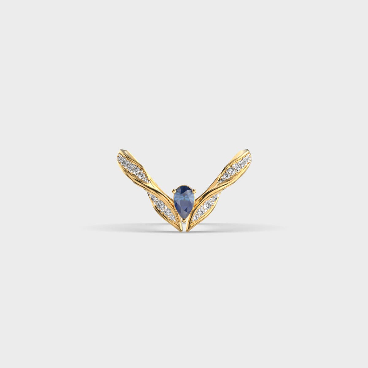 Bejewelled Blue Diamond Vanki Ring