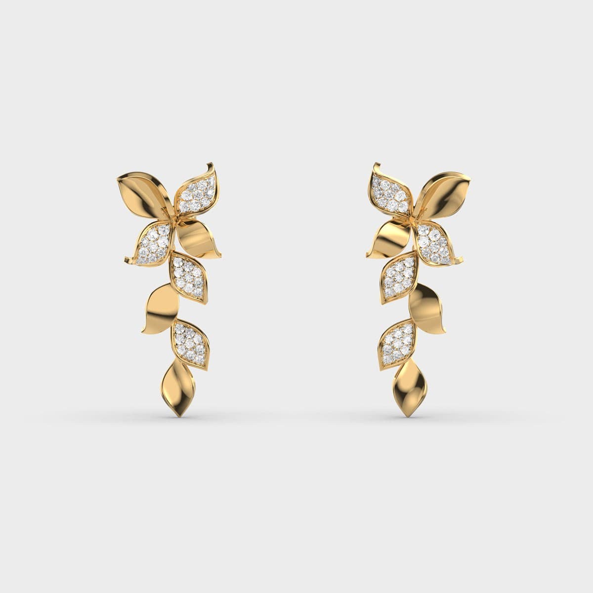 Vine Layer Diamond Earrings