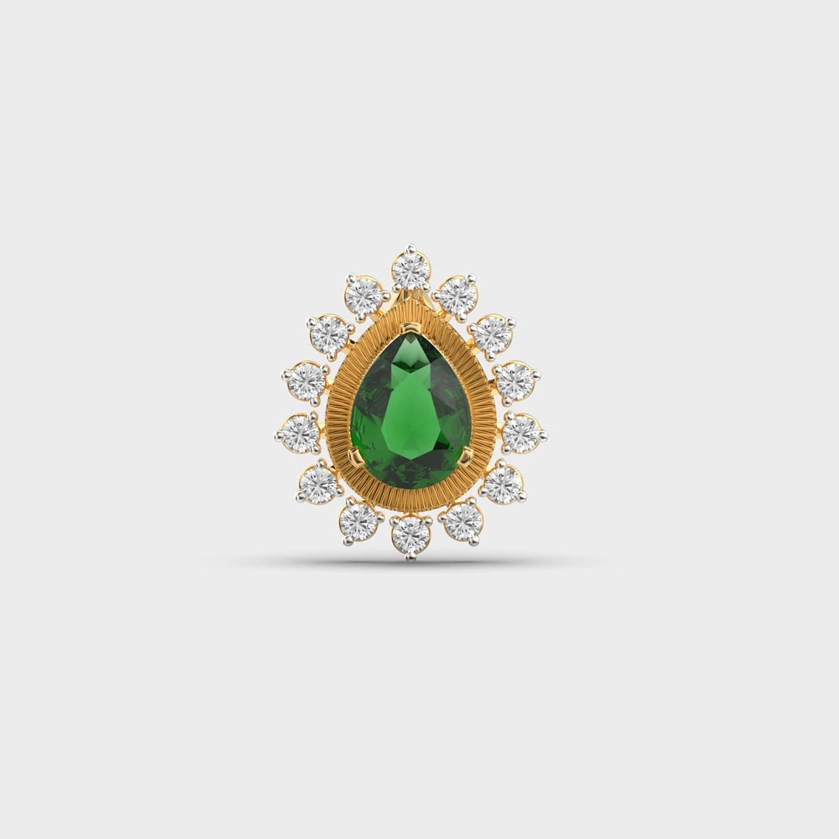 Royal Green Stone Diamond Pendant