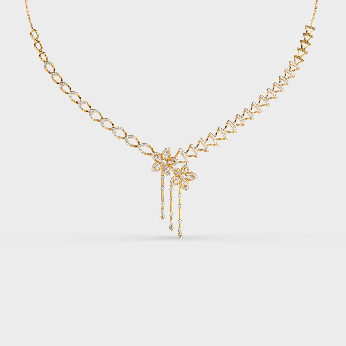 Poralis Flower Diamond Necklace