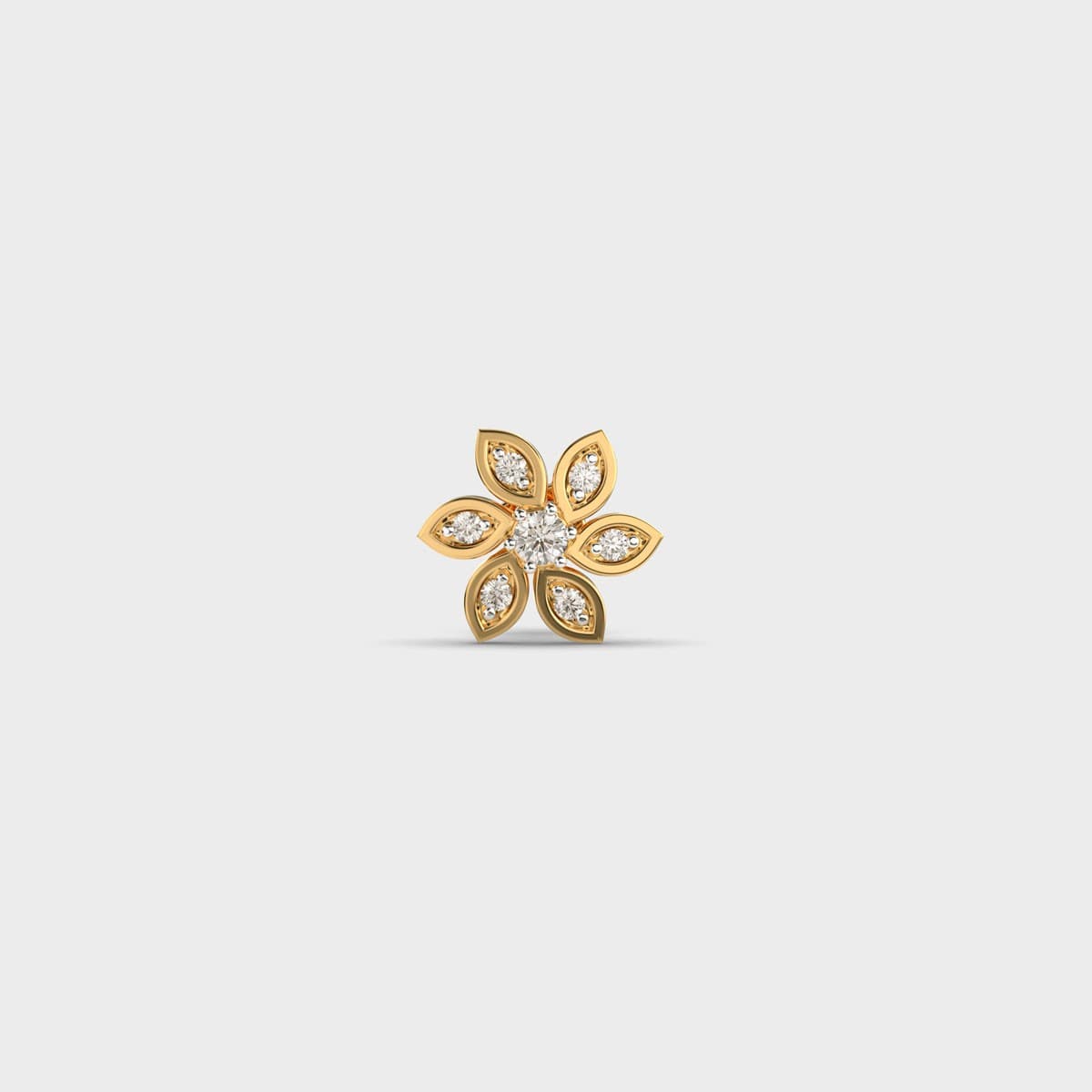 Six Petal Diamond Nosepin
