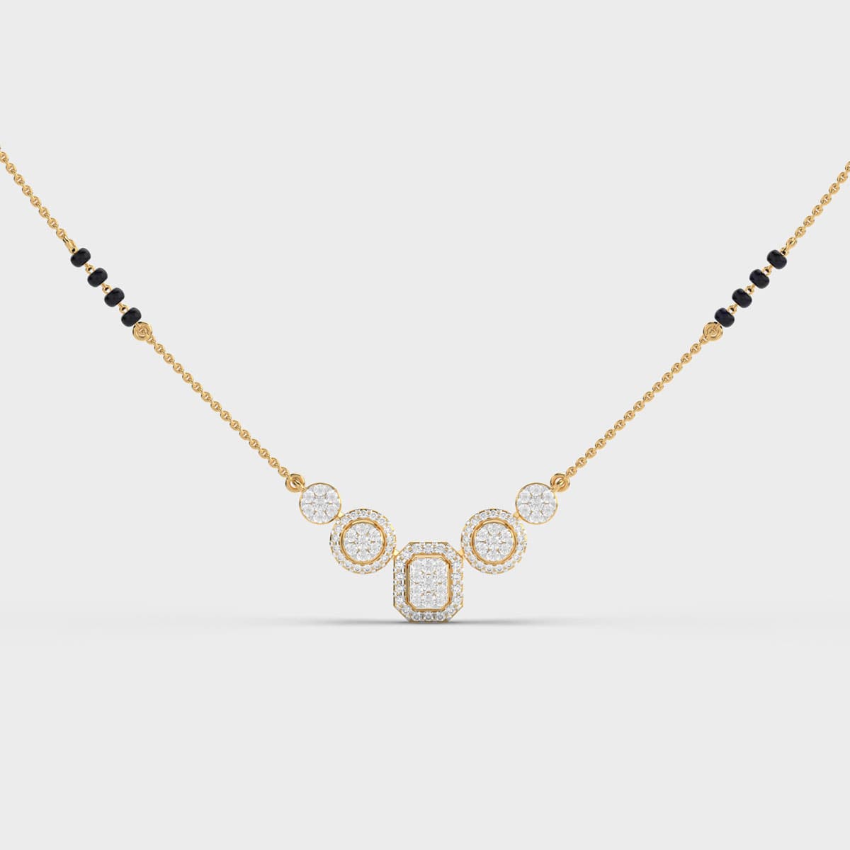 Linked Cluster Diamond Mangalsutra