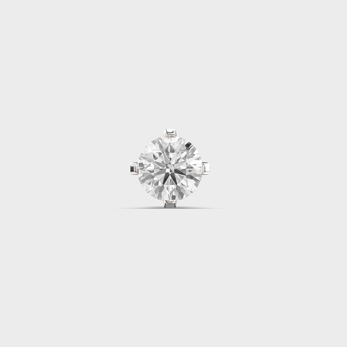 Four Prong Solitaire Diamond Stud For Men