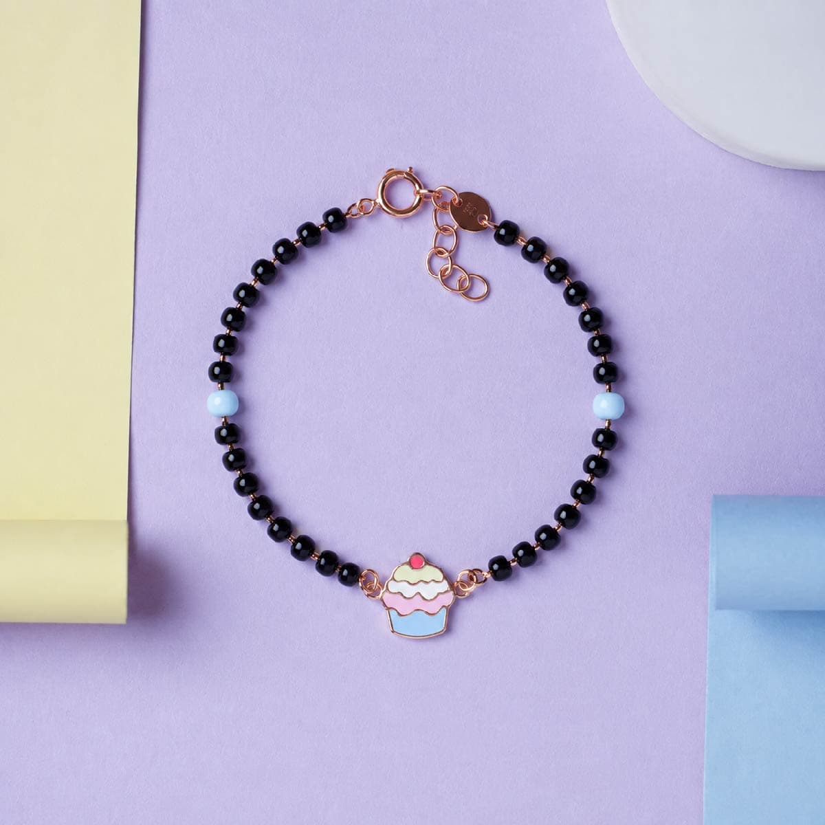 Frosty Cupcake Beaded Bracelet For Kids