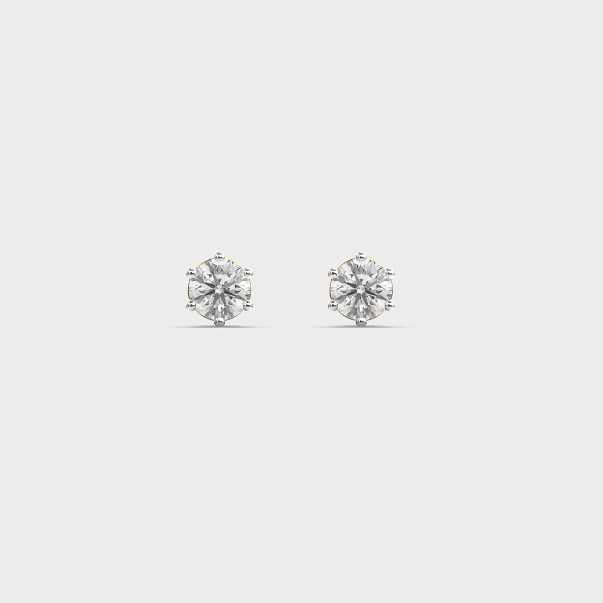 Classic Elegance Round Diamond Solitaire Studs