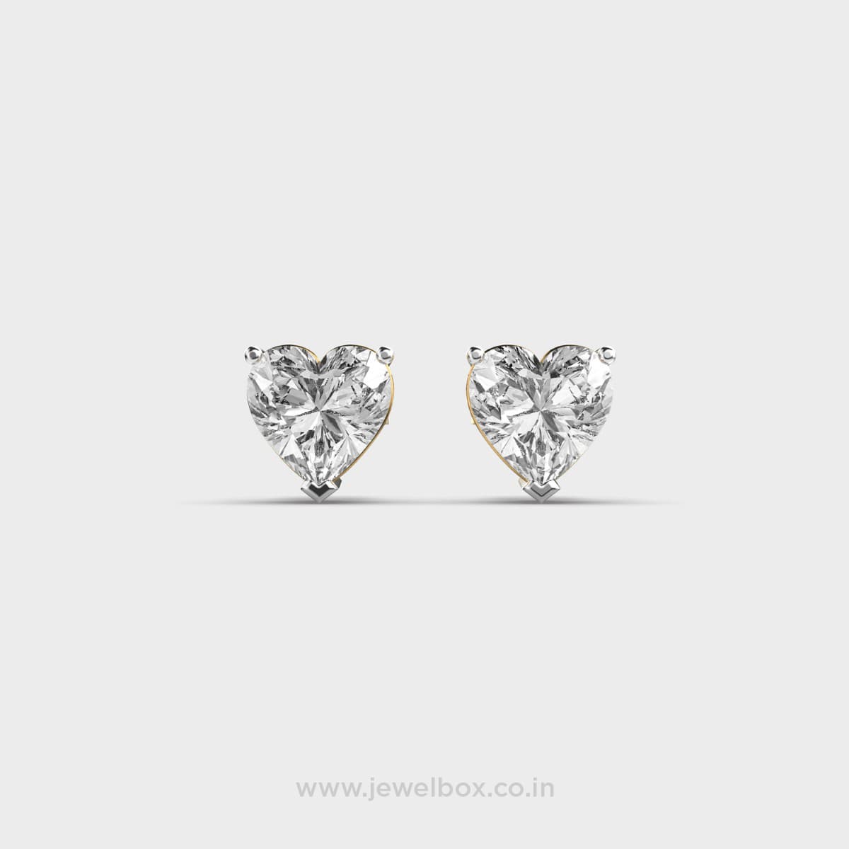 2.2 Carat Heart Solitaire Studs