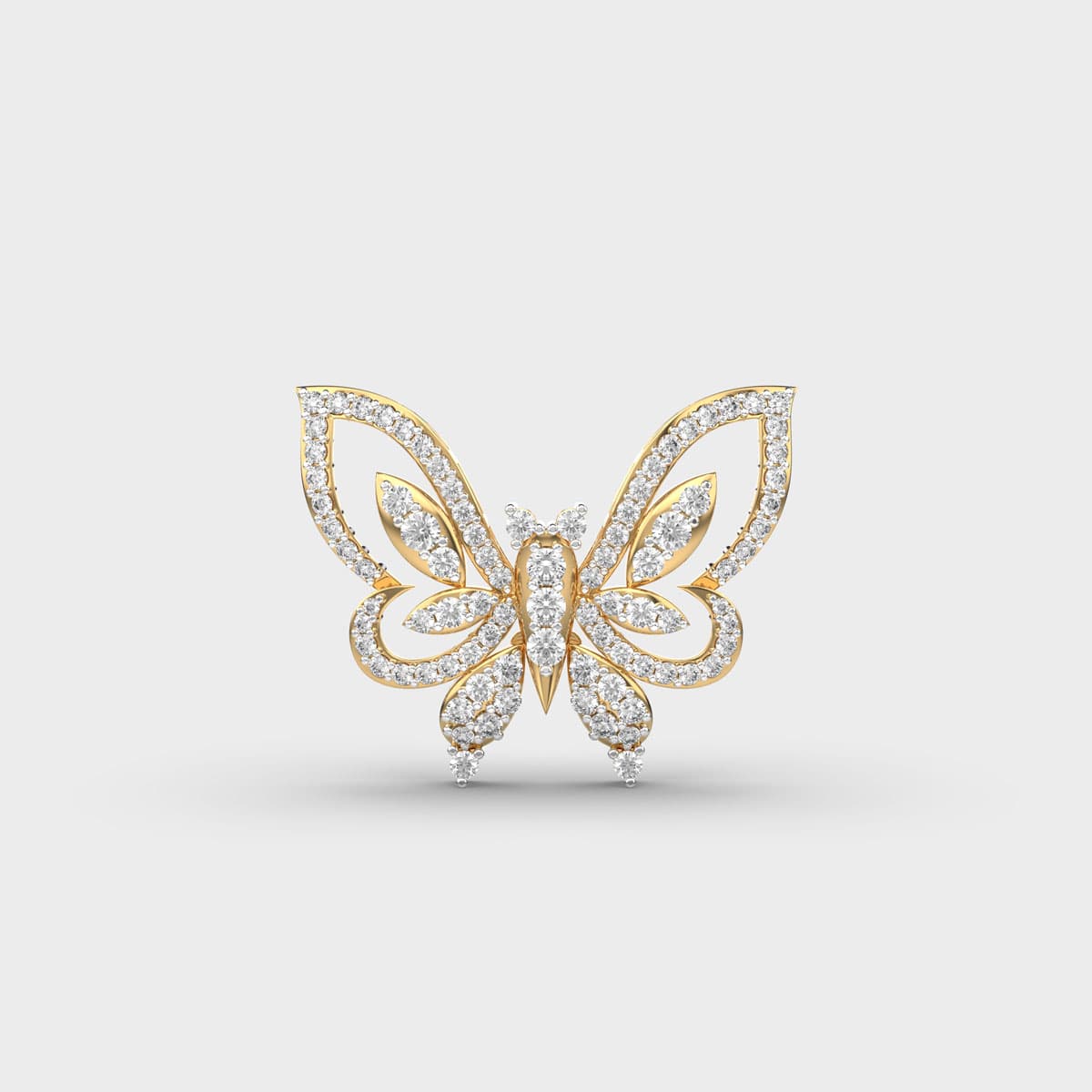 Whisperwing Diamond Butterfly Pendant without Chain