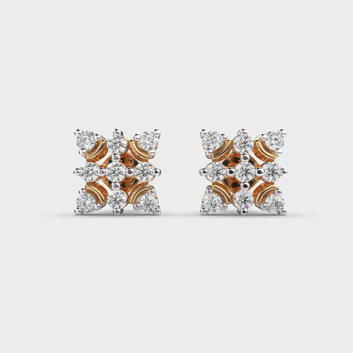 Novem Quad Diamond Earstuds