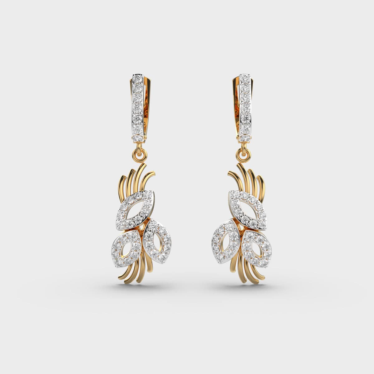 Shamrock Awen Diamond Earrings