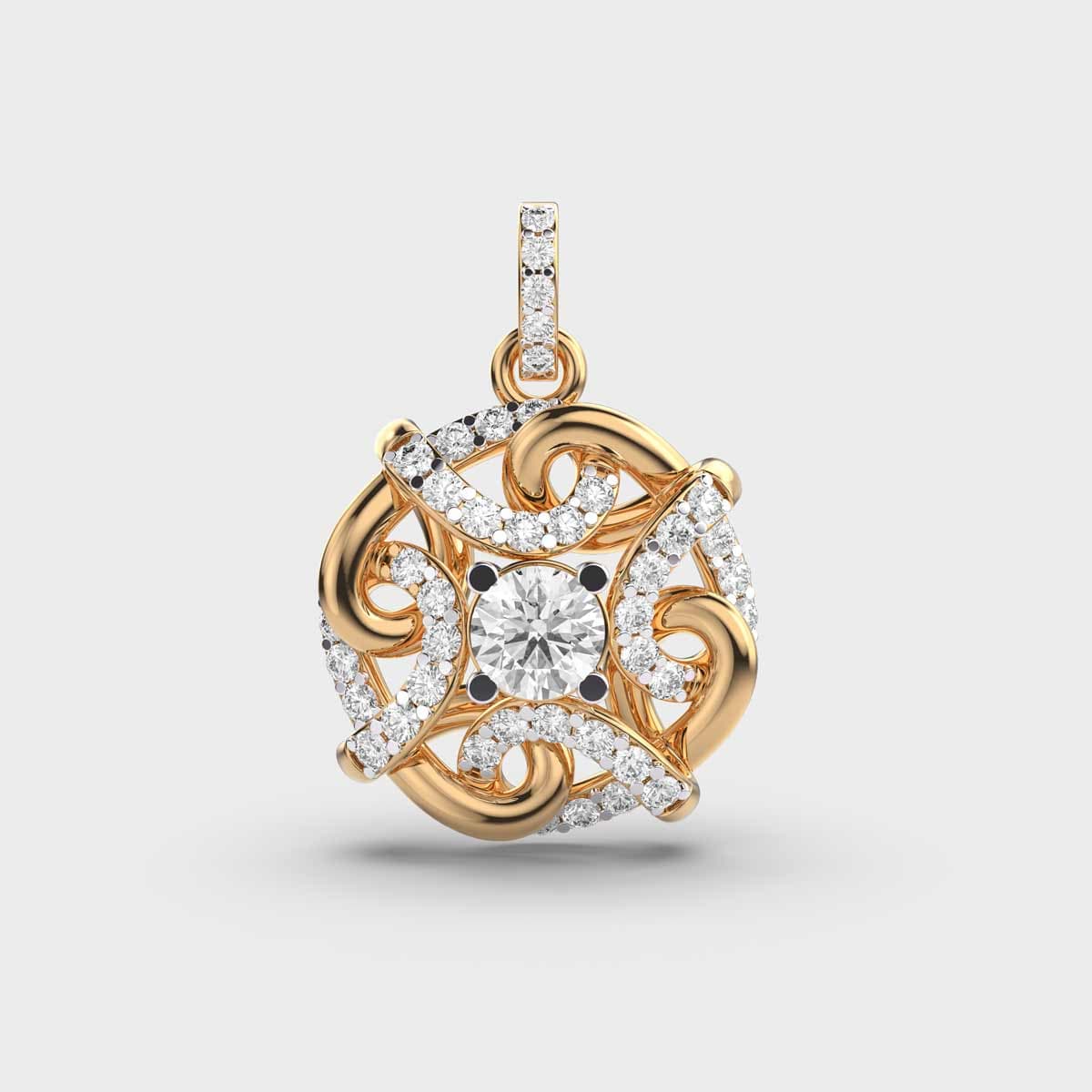 Twirling Tales Diamond Pendant without Chain