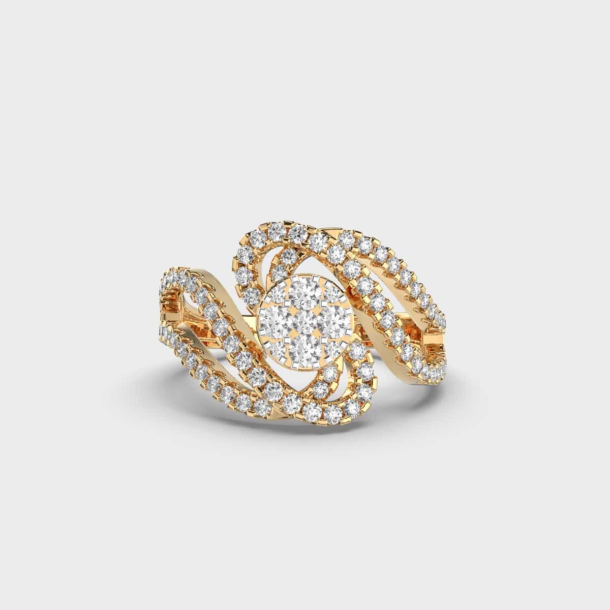 Enchanting Waves Diamond Ring