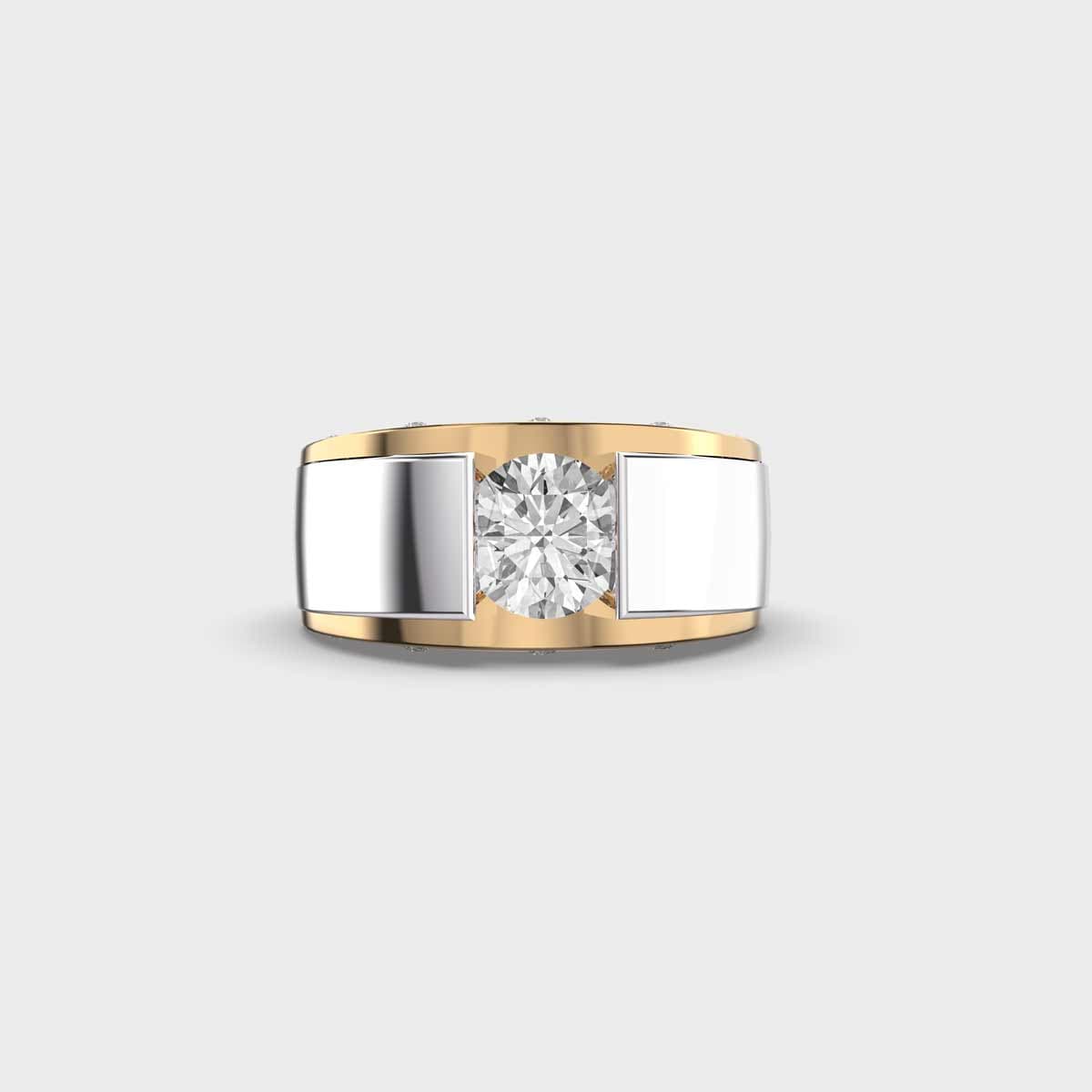 Classic Dual Tone Ring For Men