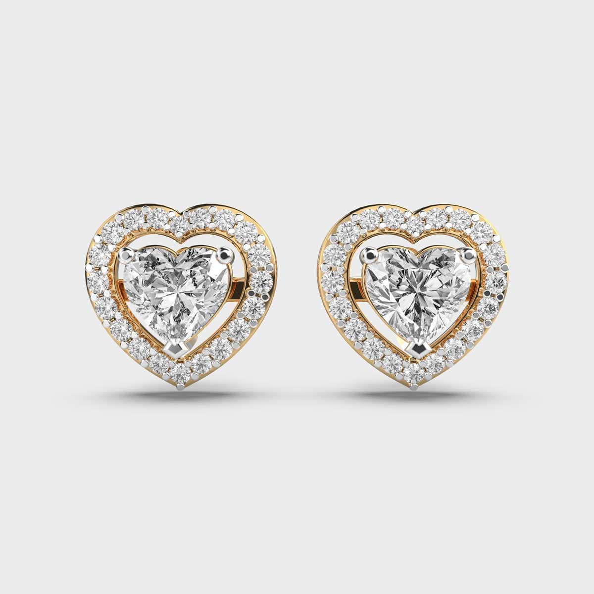 50 Cent Heart and Halo Studs