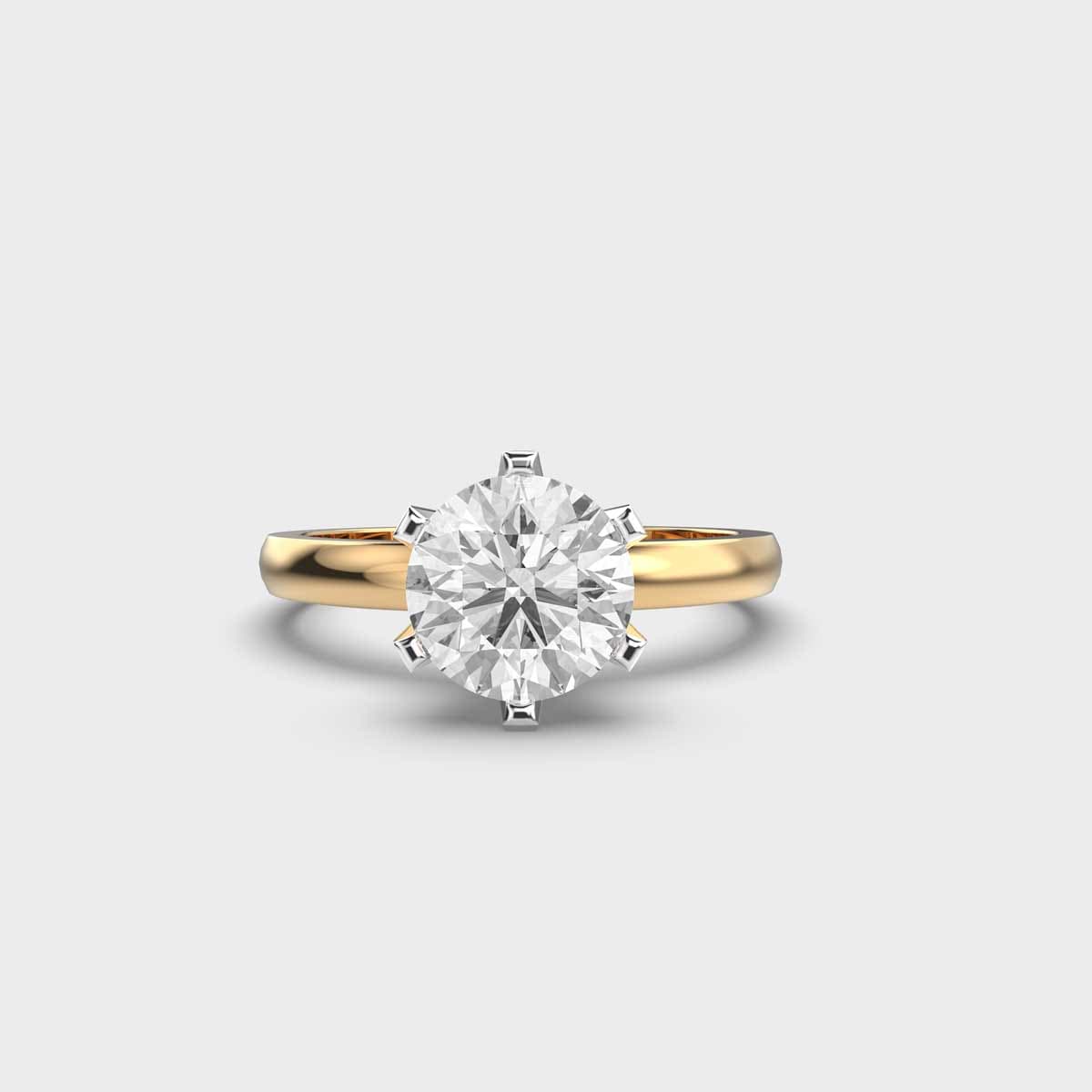True Form Solitaire Diamond Ring