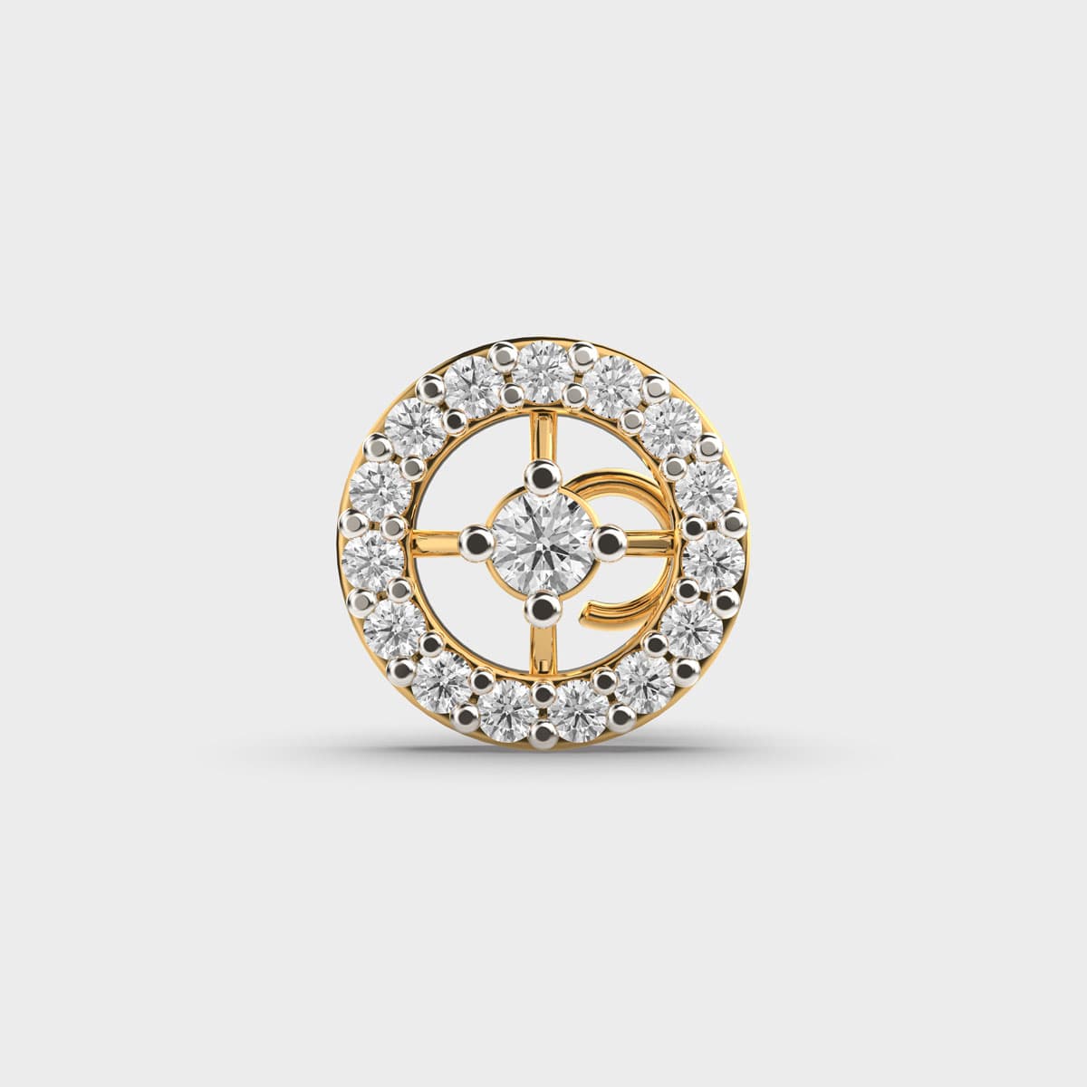 Alluring Circle Sphere Diamond Nosepin