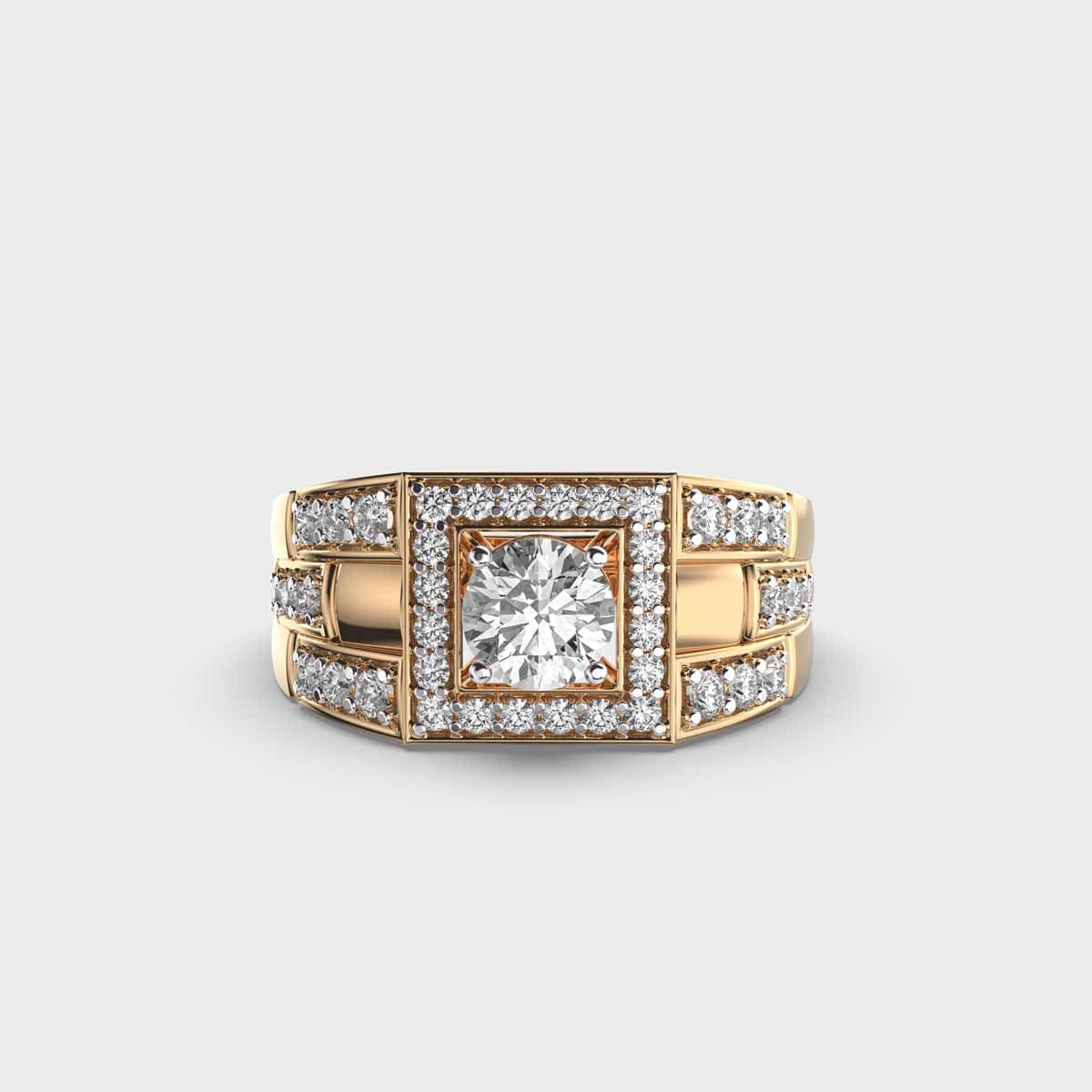 Signature Diamond Halo Ring For Men