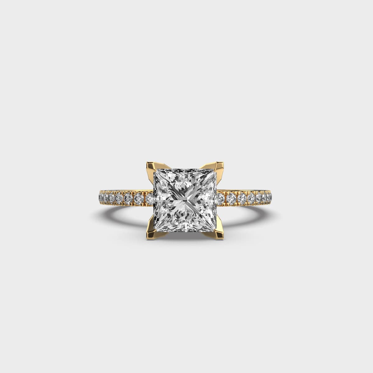 Classic Peonia Princess Cut Diamond Ring