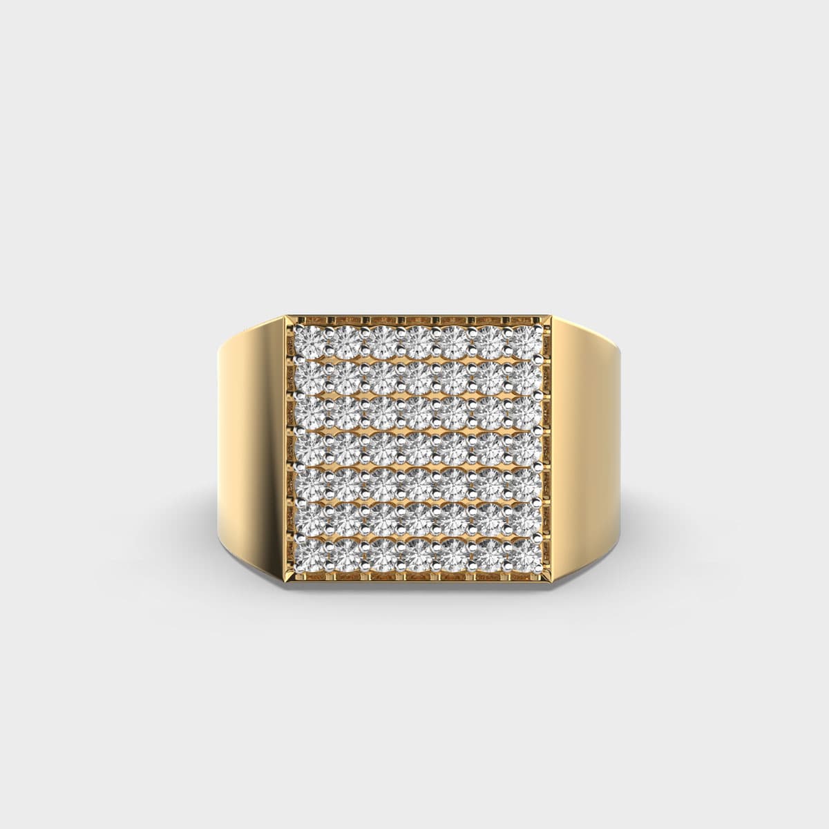 Bold Diamond Illusion Chunky Ring For Men