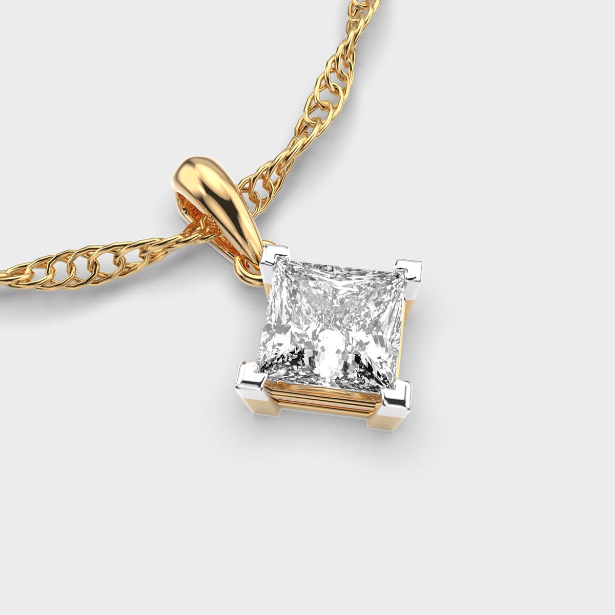 Classic Princess Panthère Solitaire Diamond Pendant