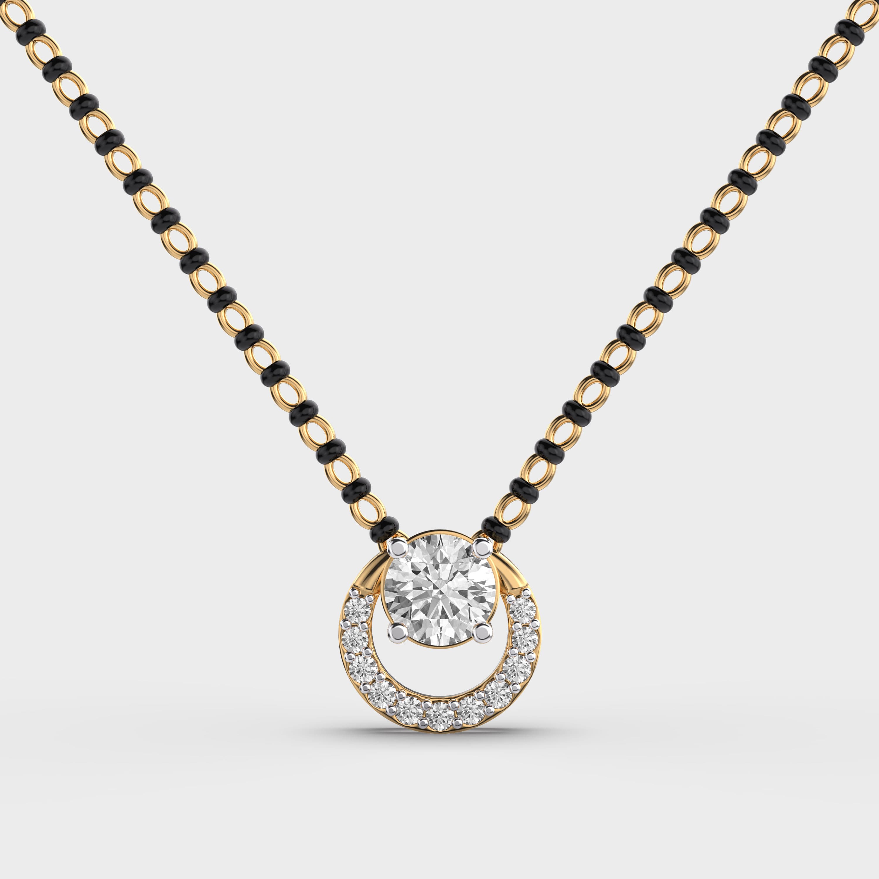 Sanskriti Solitaire Diamond Mangalsutra