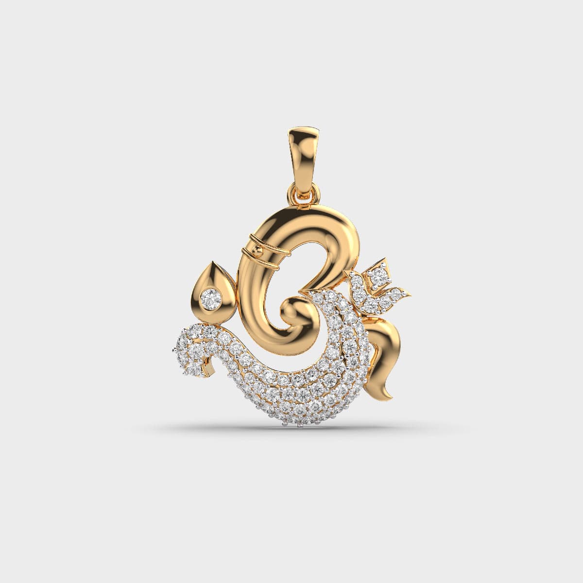 Om Style Diamond Pendant