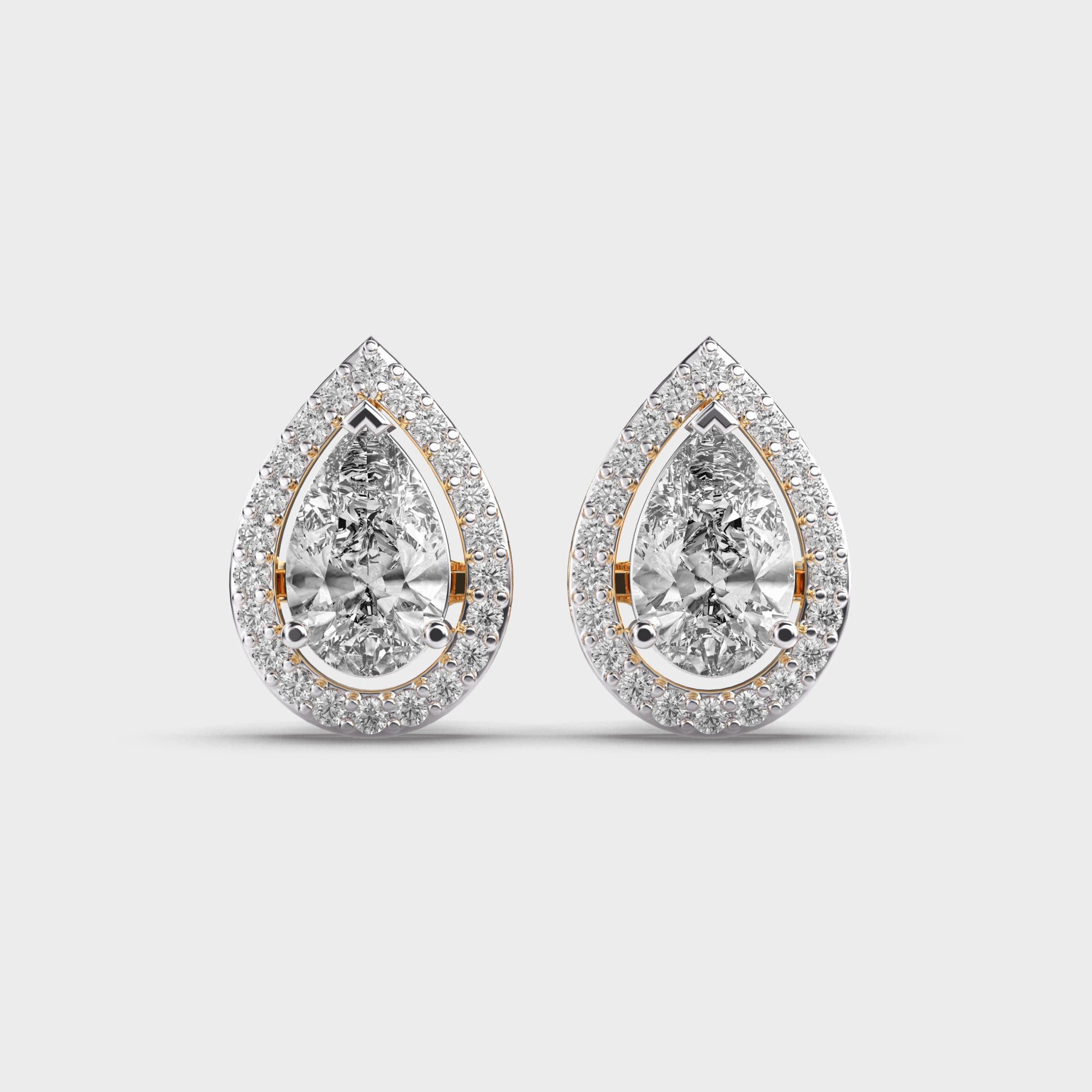 Duchess Aria Pear Shape Diamond Ear Studs