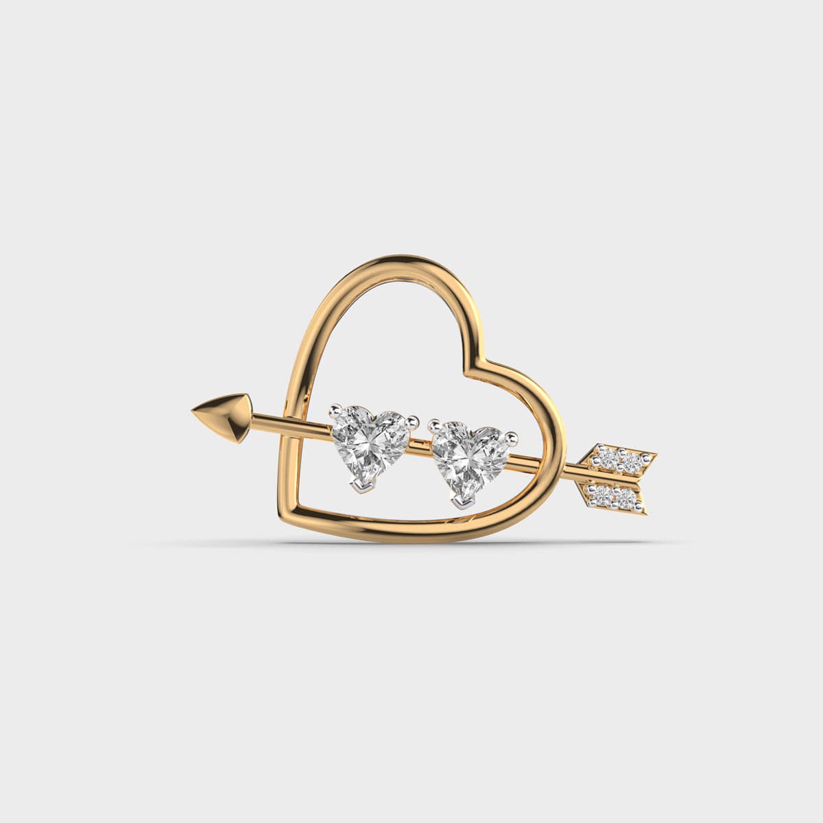 Heart Arrow Diamond Pendant (Without Chain)
