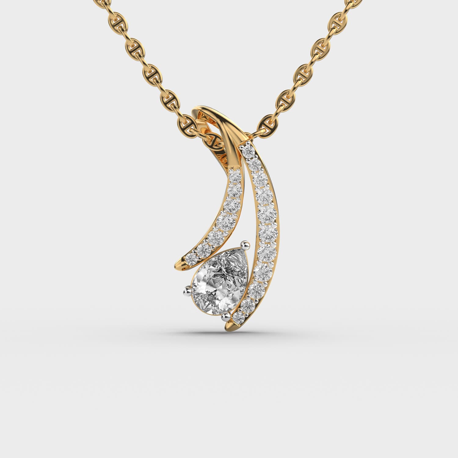 Sundrop Whisper Oval Diamond Pendant (Without Chain)