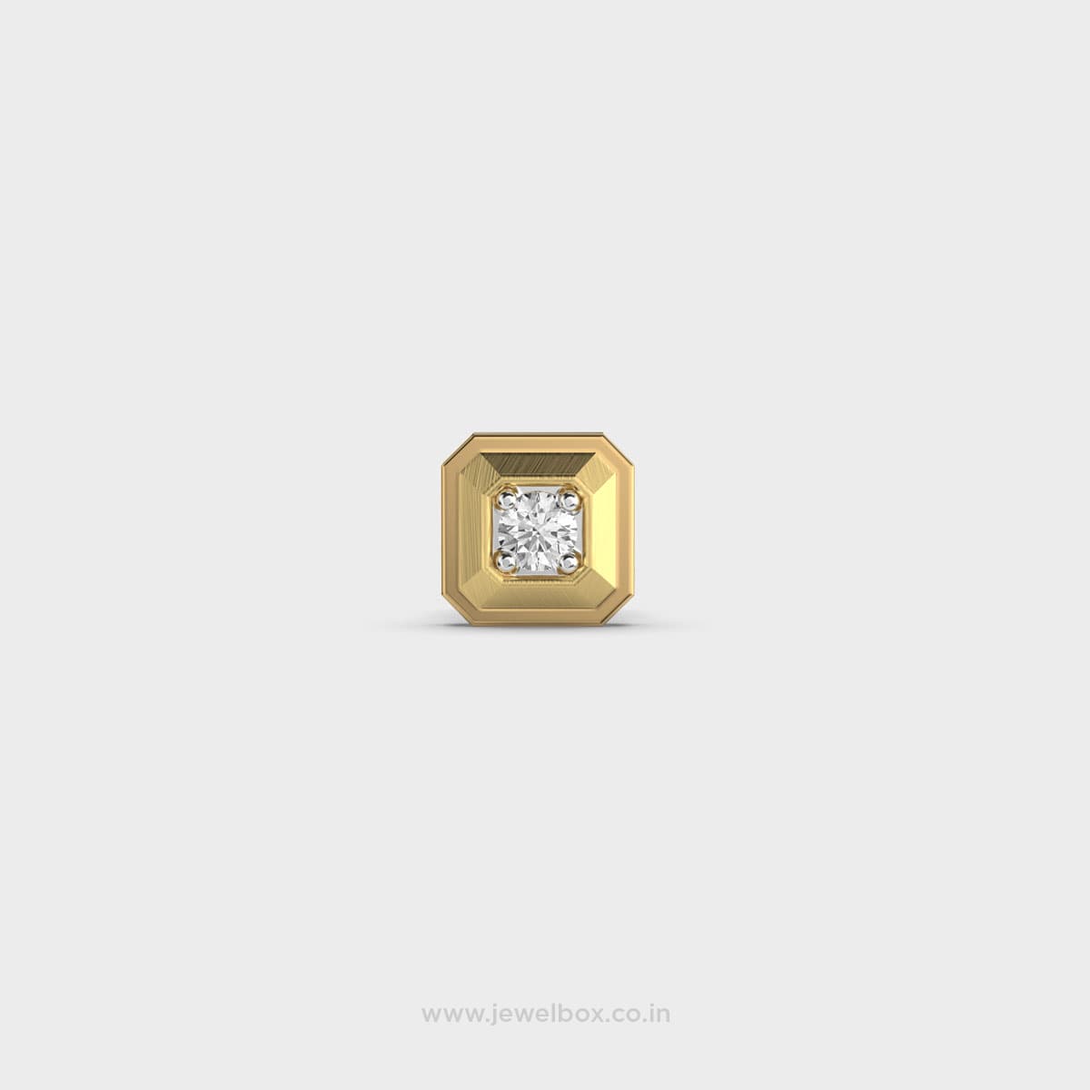 Octagonal Diamond Glamour Studs For Men