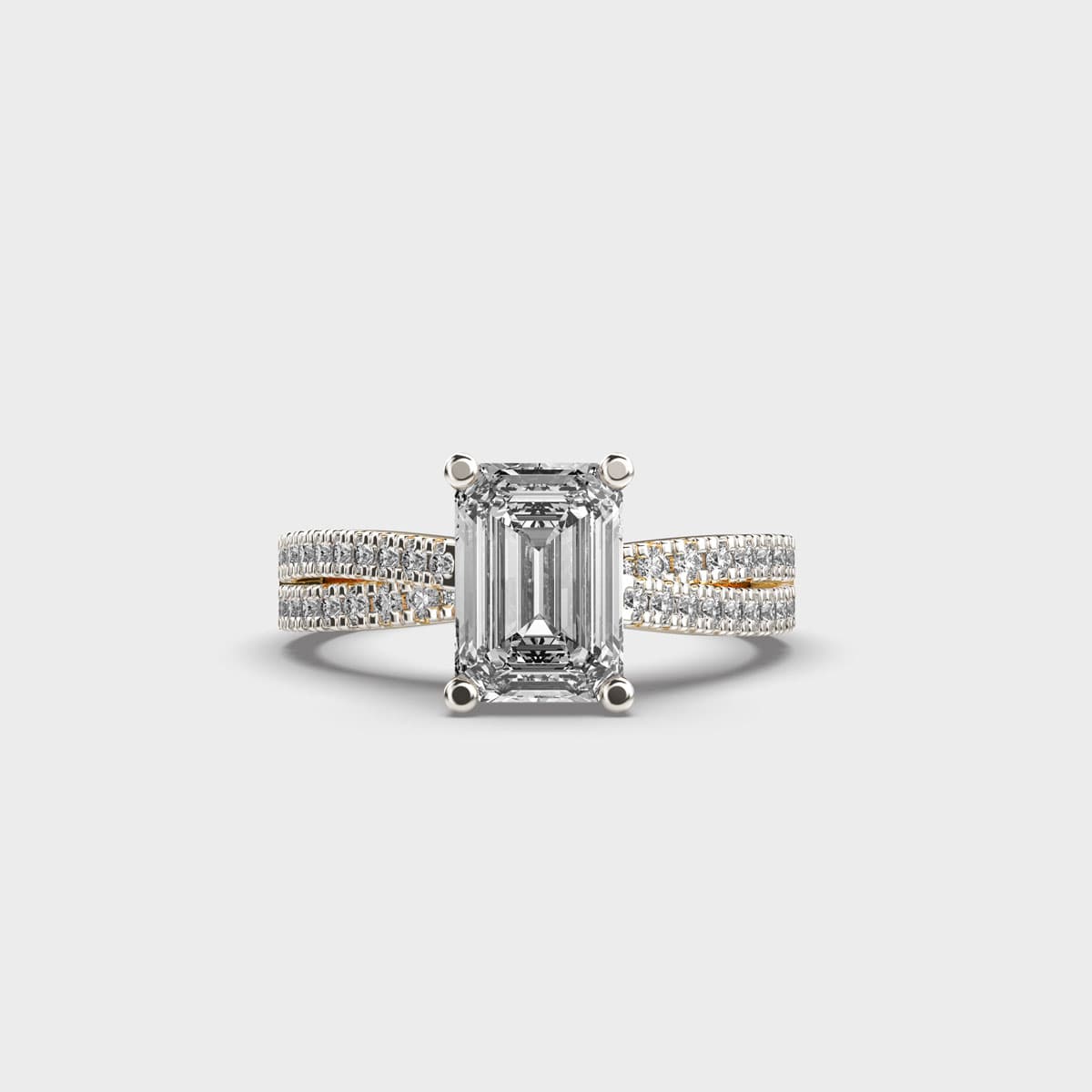Elvira Emerald Cut Diamond Ring