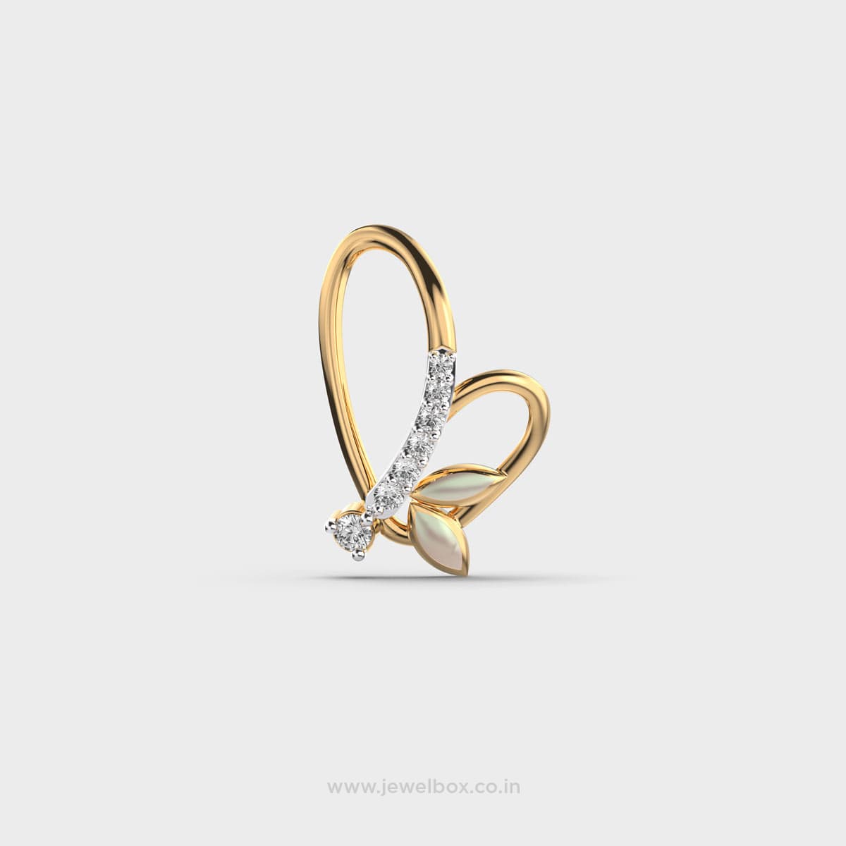 Delicate Mariposa Diamond Pendant (Without Chain)