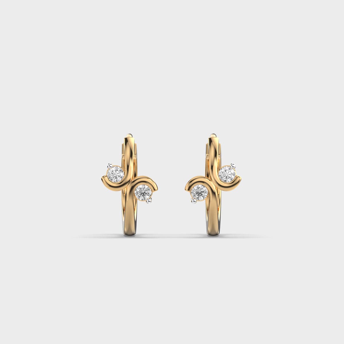 Infinite Loop Diamond Hoop Earrings